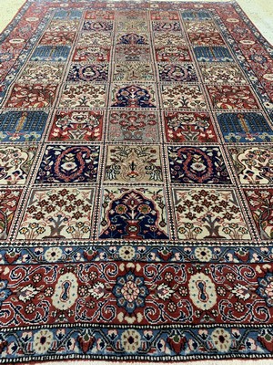 26724328c - Qum cork, Persia, approx. 60 years, corkwool with silk, approx. 203 x 140 cm, cleaned, condition: 1-2. Rugs, Carpets & Flatweaves