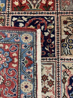 26724328d - Qum cork, Persia, approx. 60 years, corkwool with silk, approx. 203 x 140 cm, cleaned, condition: 1-2. Rugs, Carpets & Flatweaves