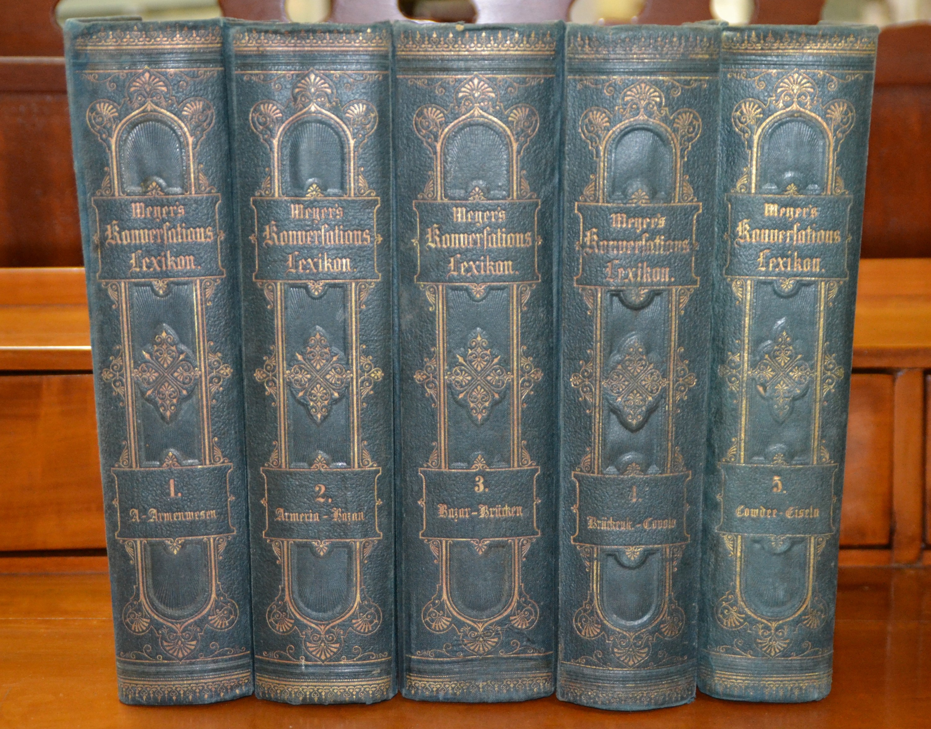 Detail o: Meyer's Konversationslexikon. Ein Wörterbuch des allgemeinen Wissens, 2. Auflage, Hildburghausen, Bibliographisches Institut 1871, in 17 ...