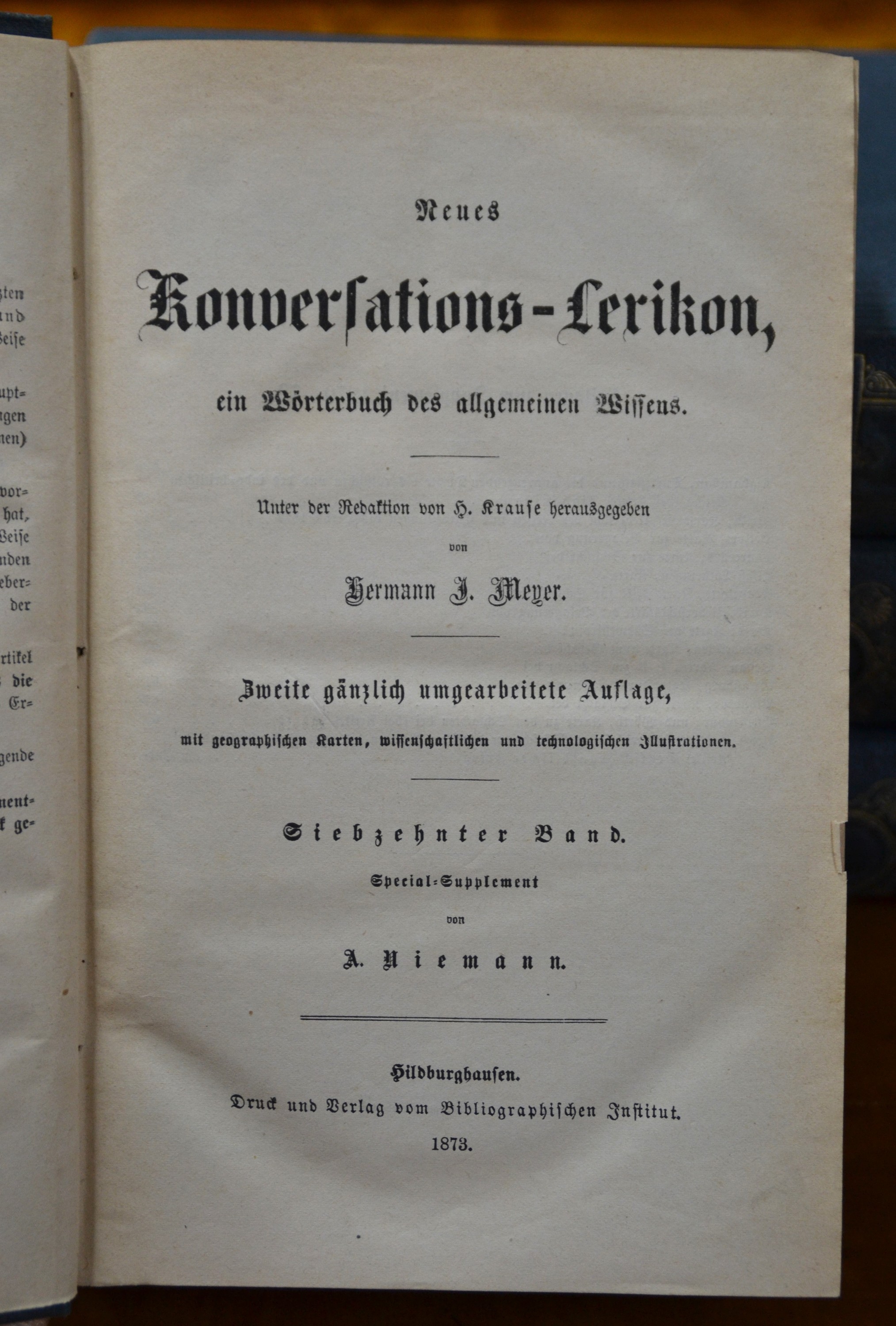 Detail v: Meyer's Konversationslexikon. Ein Wörterbuch des allgemeinen Wissens, 2. Auflage, Hildburghausen, Bibliographisches Institut 1871, in 17 ...