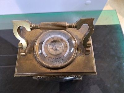 26725078e - Tischuhr, Frankreich, um 1900, Messinggehäuse im Stil der Anglaise Clock, Carriage ...