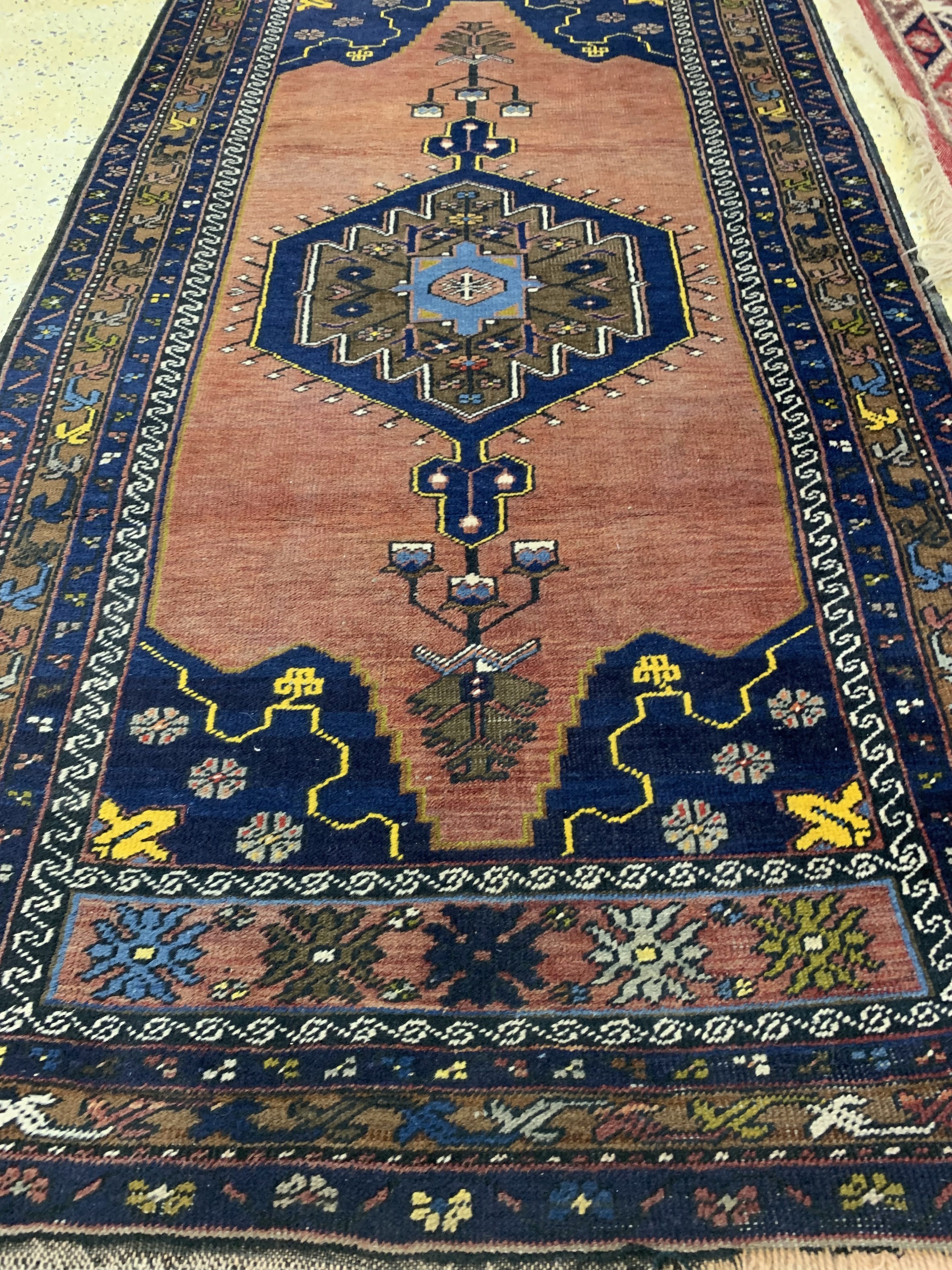 Detail e: 3 Lots Türkische Brücken, ca. 60 Jahre, Wolle auf Wolle, ca. 190 x 130 cm, EHZ: 2-3