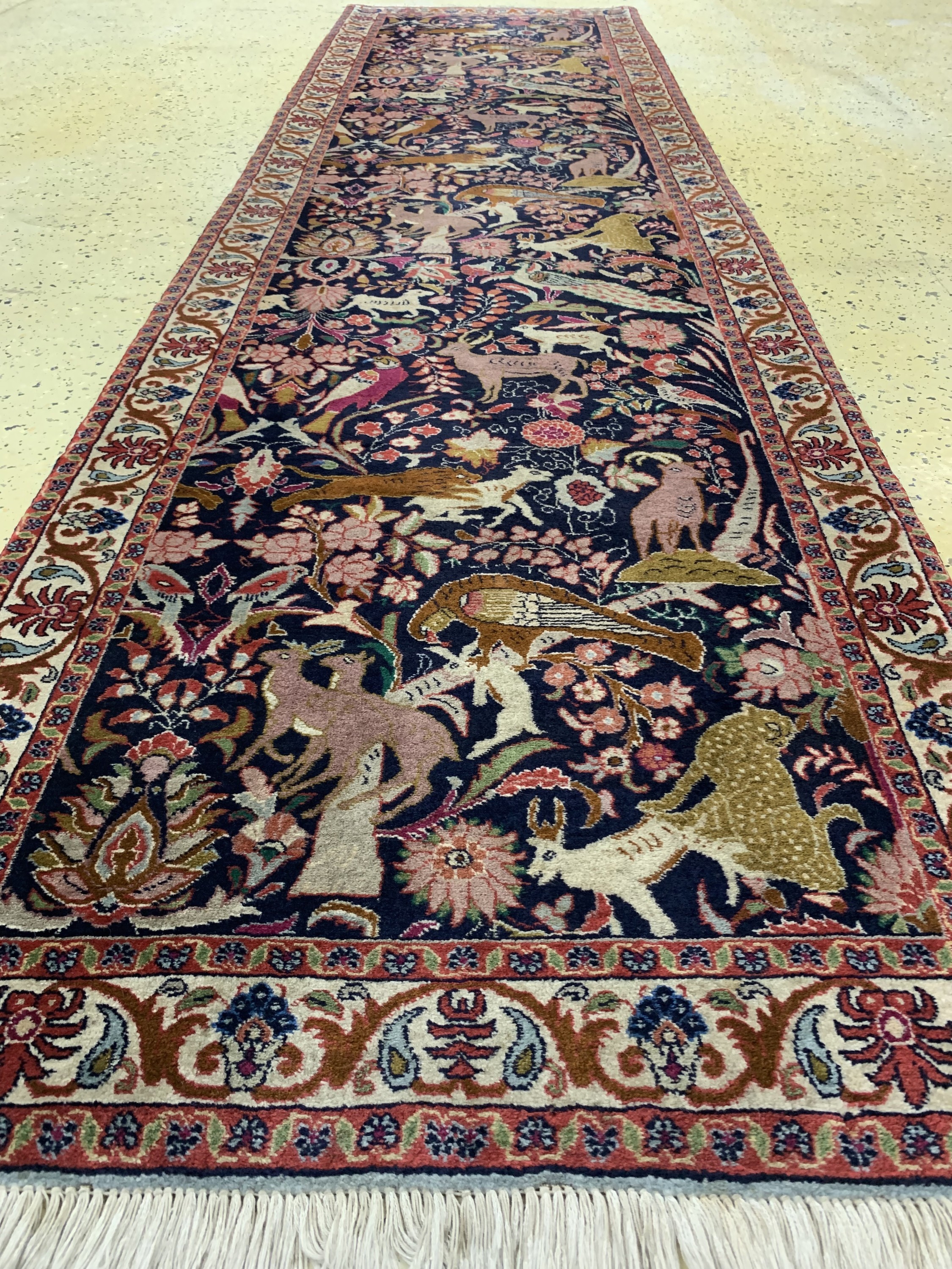 Detail d: Bidjar Kork fein, Persien, ca. 50 Jahre, Korkwolle auf Baumwolle, ca. 292 x 80 cm, EHZ:2