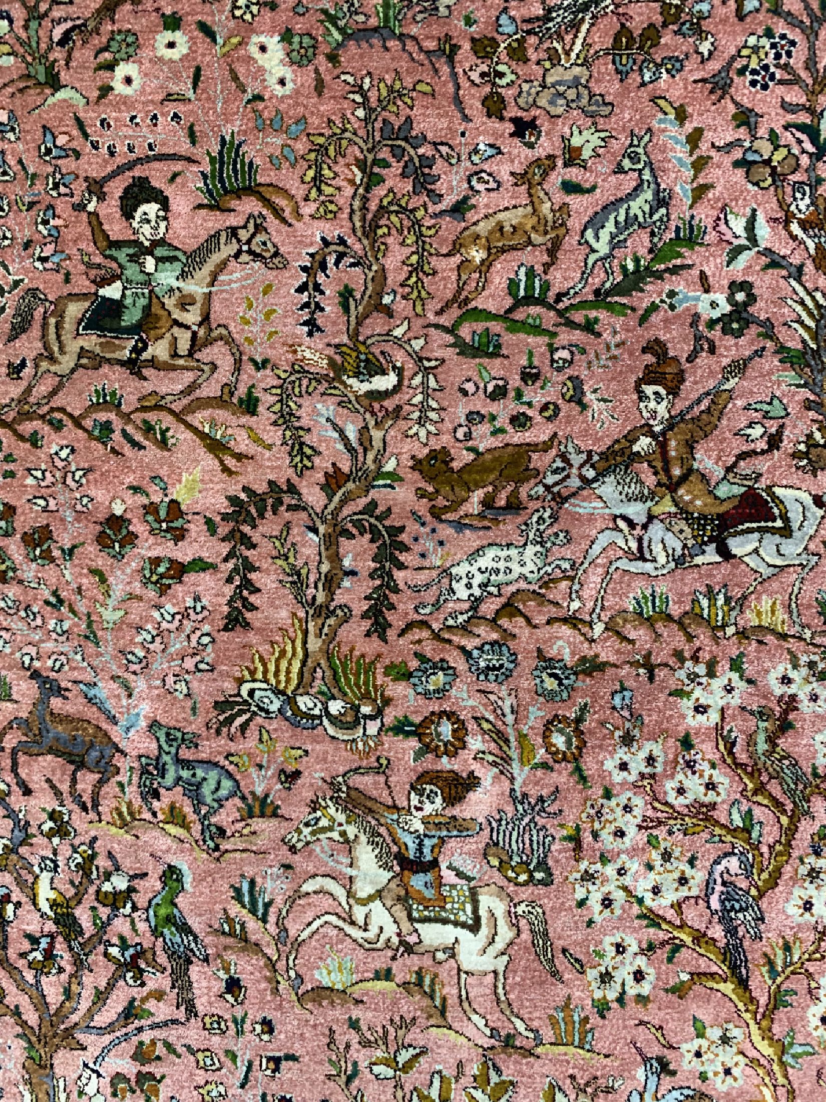 Detail d: Ghom Seide, Persien, ca. 60 Jahre, reine Naturseide, ca. 164 x 104 cm, EHZ: 2
