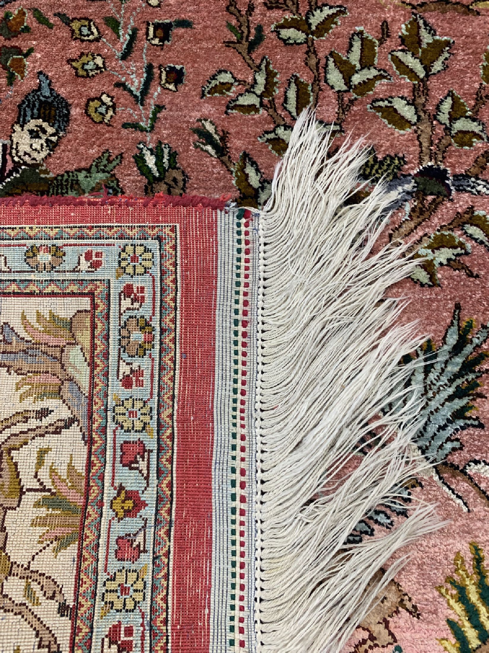 Detail f: Ghom Seide, Persien, ca. 60 Jahre, reine Naturseide, ca. 164 x 104 cm, EHZ: 2