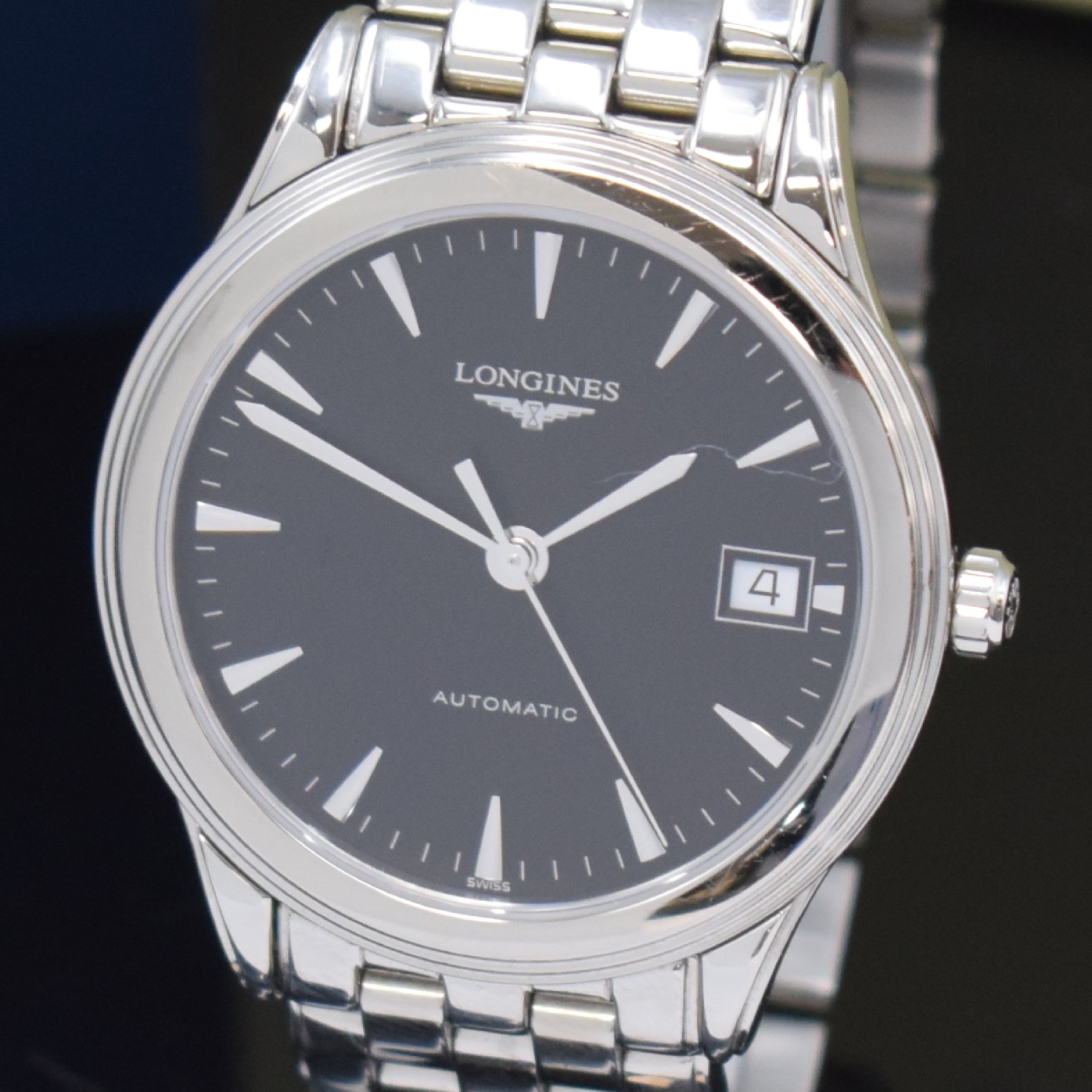 Detail a: LONGINES Flagship Herrenarmbanduhr in Stahl Referenz L4.774.4, Schweiz verk. lt. beil. Pap. 07/2023, Automatik, beids. vergl. Geh. inkl. orig. ...