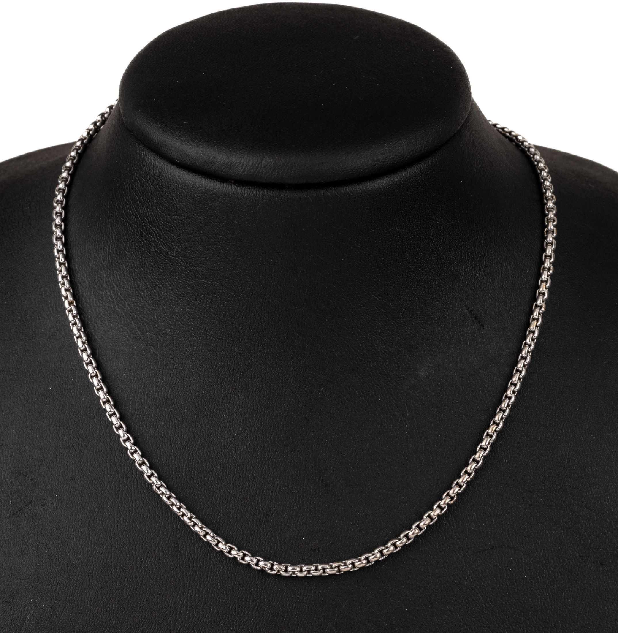 18 kt Gold Schiffsanker Kette, WG 750/000, L. ca. 85 cm, Karabinerschließe, ca. 36.2 g
