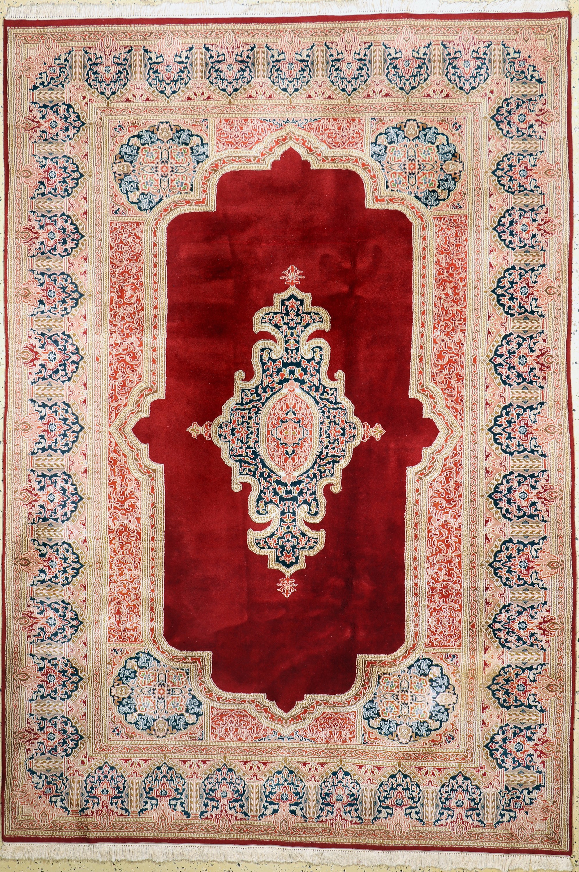 Indo Kerman, Indien, ca. 40 Jahre, Wolle auf Baumwolle, ca. 290 x 200 cm, EHZ: 2