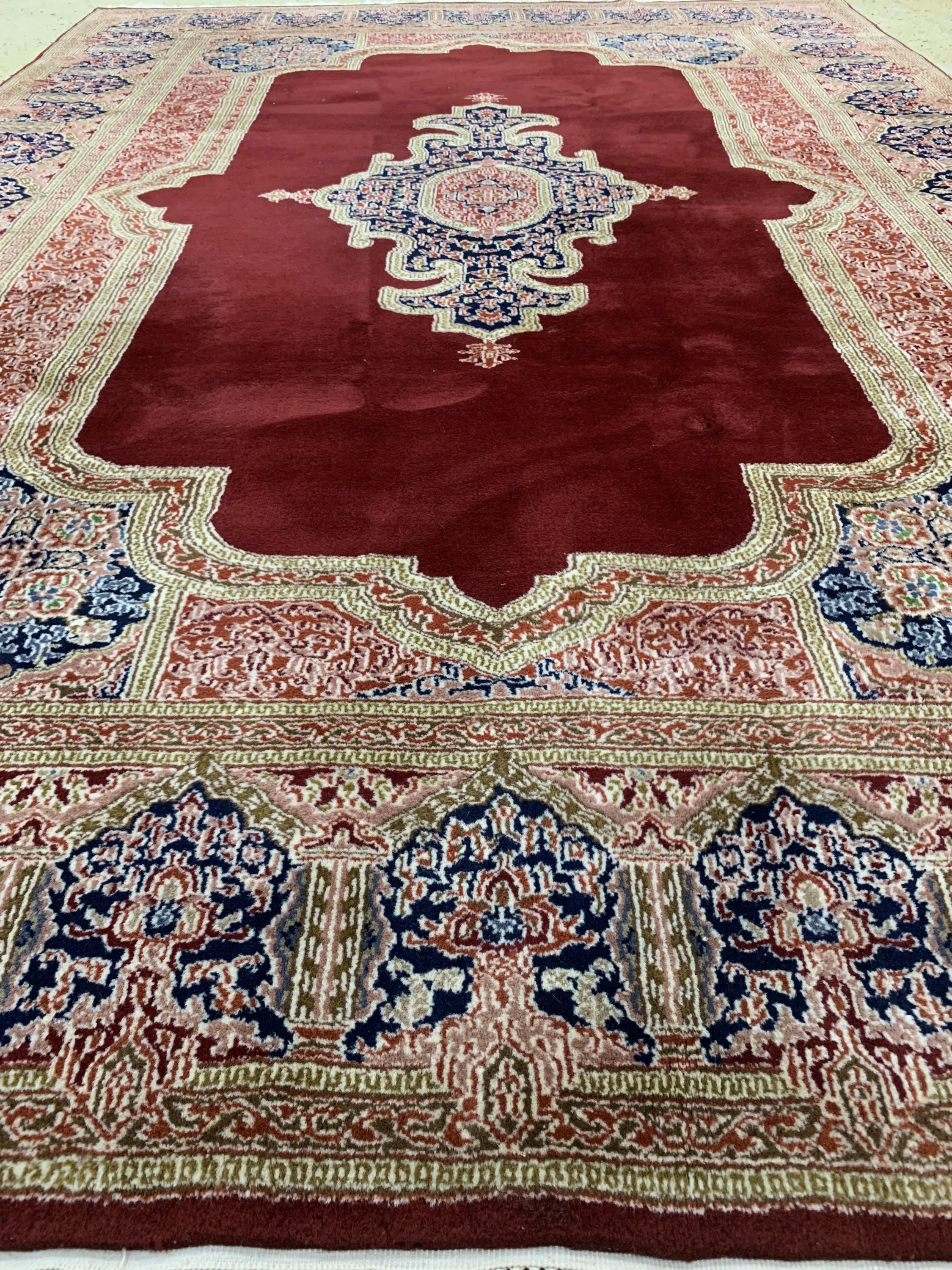 Detail d: Indo Kerman, Indien, ca. 40 Jahre, Wolle auf Baumwolle, ca. 290 x 200 cm, EHZ: 2