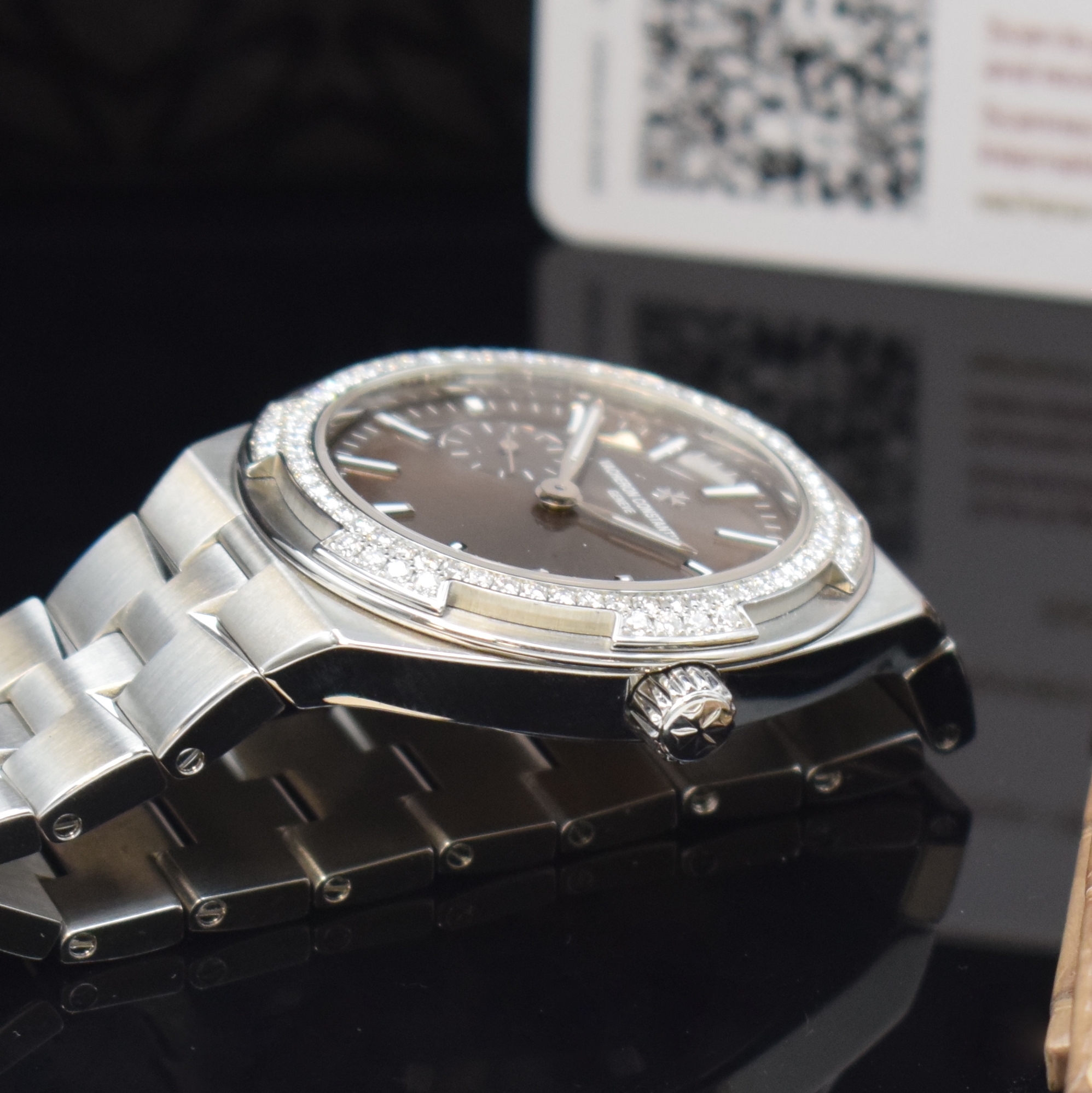 Detail c: VACHERON & CONSTANTIN Damenarmbanduhr Serie Overseas Referenz 2305V/100A-B171, Automatik, Edelstahlgeh. inkl. Gliederband m. dopp. Faltschl., zus. ...