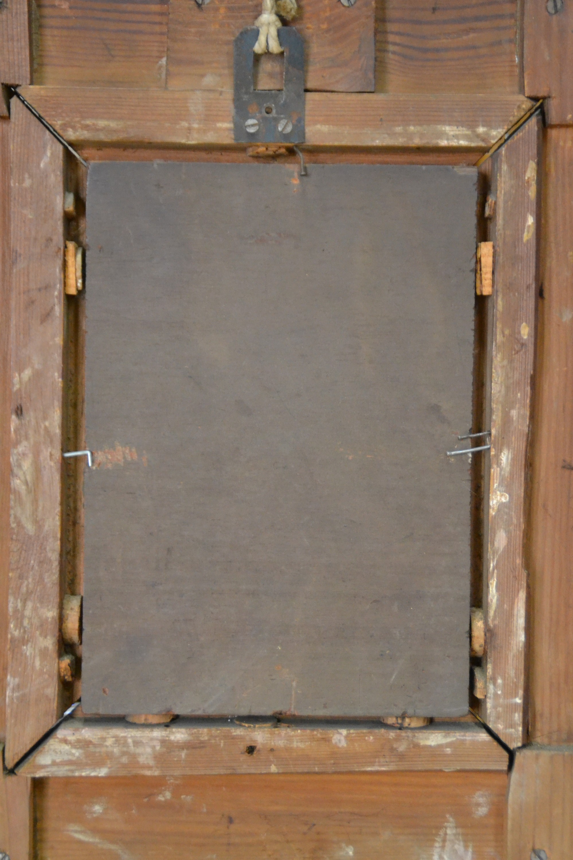 Detail d: Monogrammist, um 1870/80, der Maler im Atelier, detailfreudige Schilderung der Gegenstände im Atelier, Öl/Mahagoniplatte, im Krug unleserlich ...