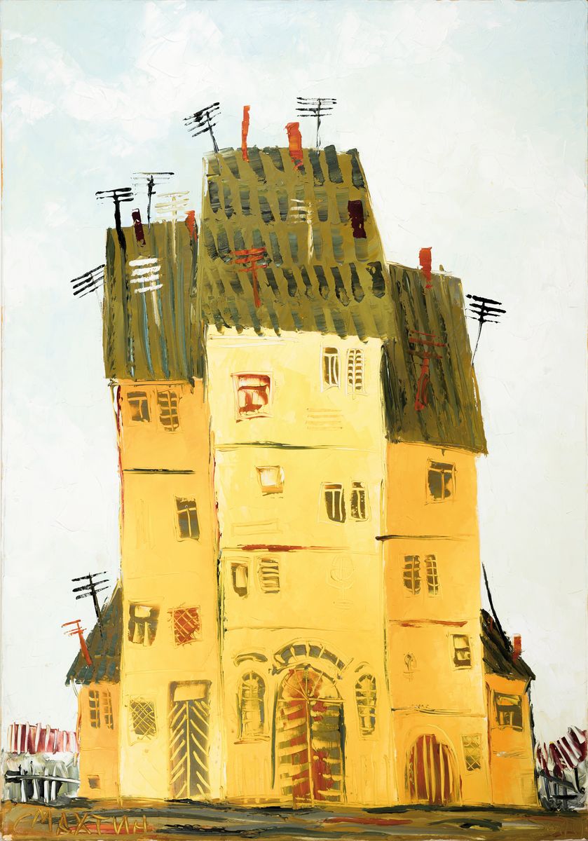 Vladimir Smahtin, geb. 1955 in Moskau, lebt und arbeitet in Ludwigshafen/Rhein, Studium an der Kunstakademie Fraunskaya (Moskau), hier: gelbes Haus, ...