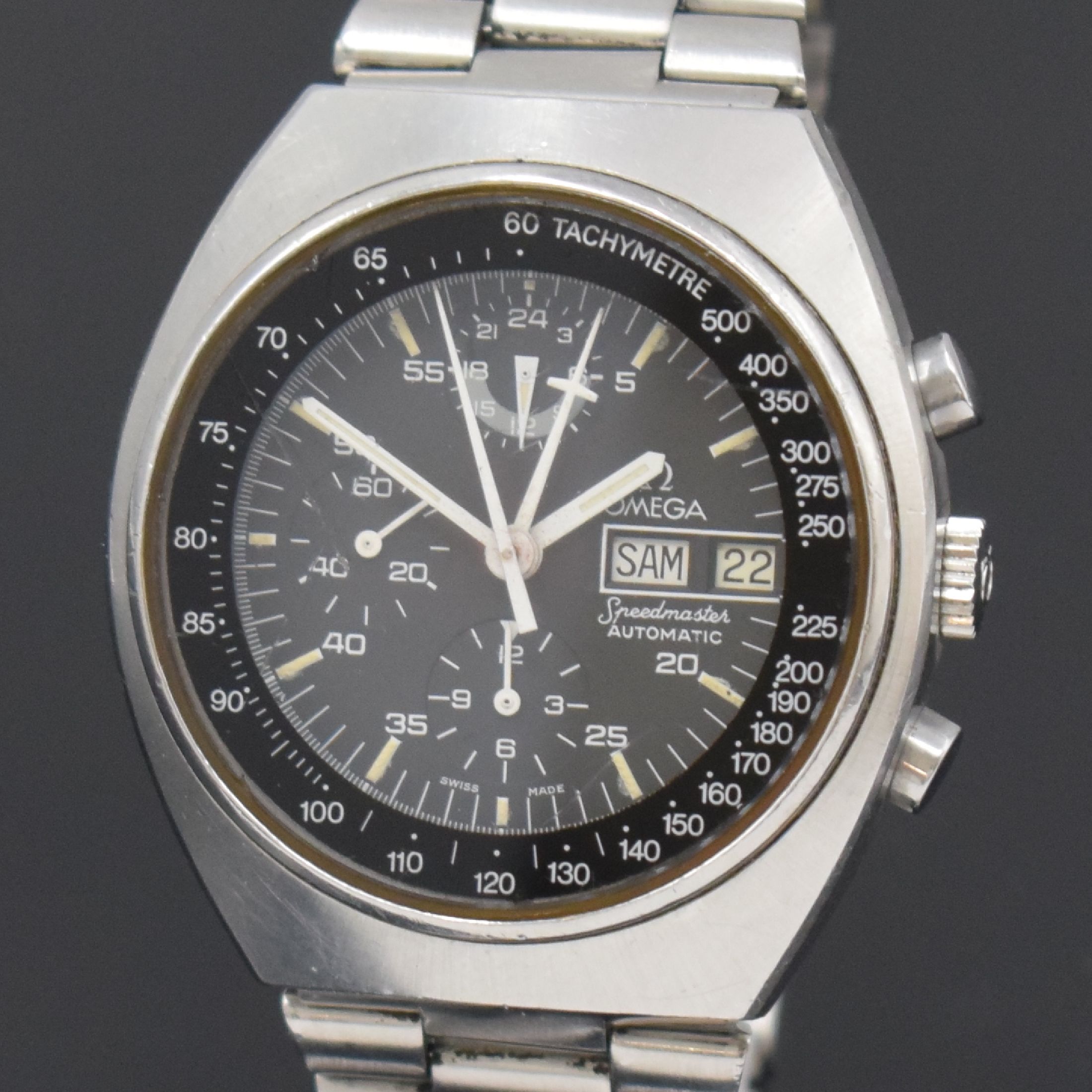 Detail a: OMEGA Speedmaster Automatic Armbandchronograph sogenannte Mark 4,5 Referenz 176.0012, Schweiz um 1985, verschr. Geh. inkl. orig. Gliederband m. ...