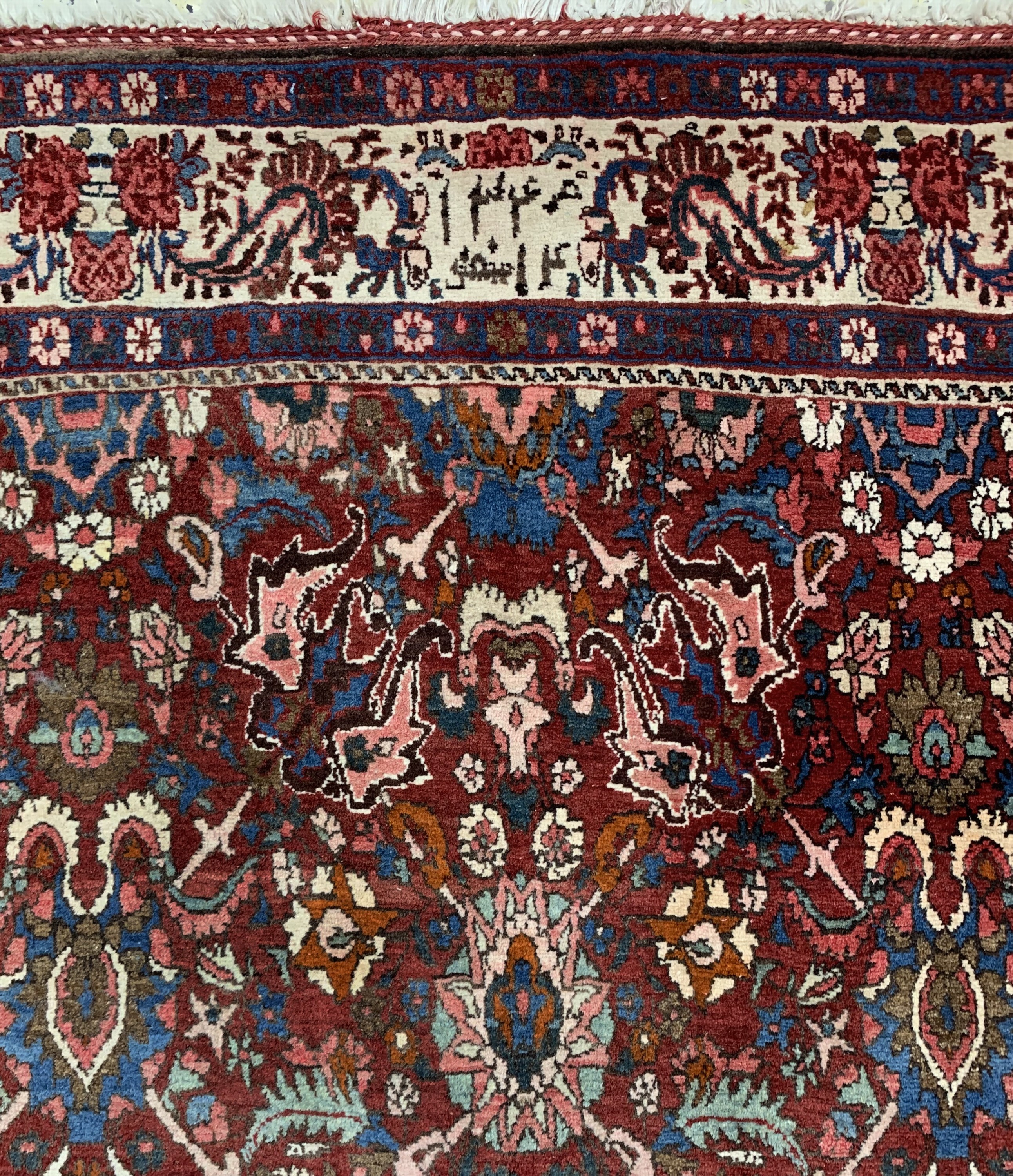 Detail c: Bidjar alt, Persien, datiert 1346(1923), Wolle auf Baumwolle, ca. 219 x 140 cm, EHZ: 2