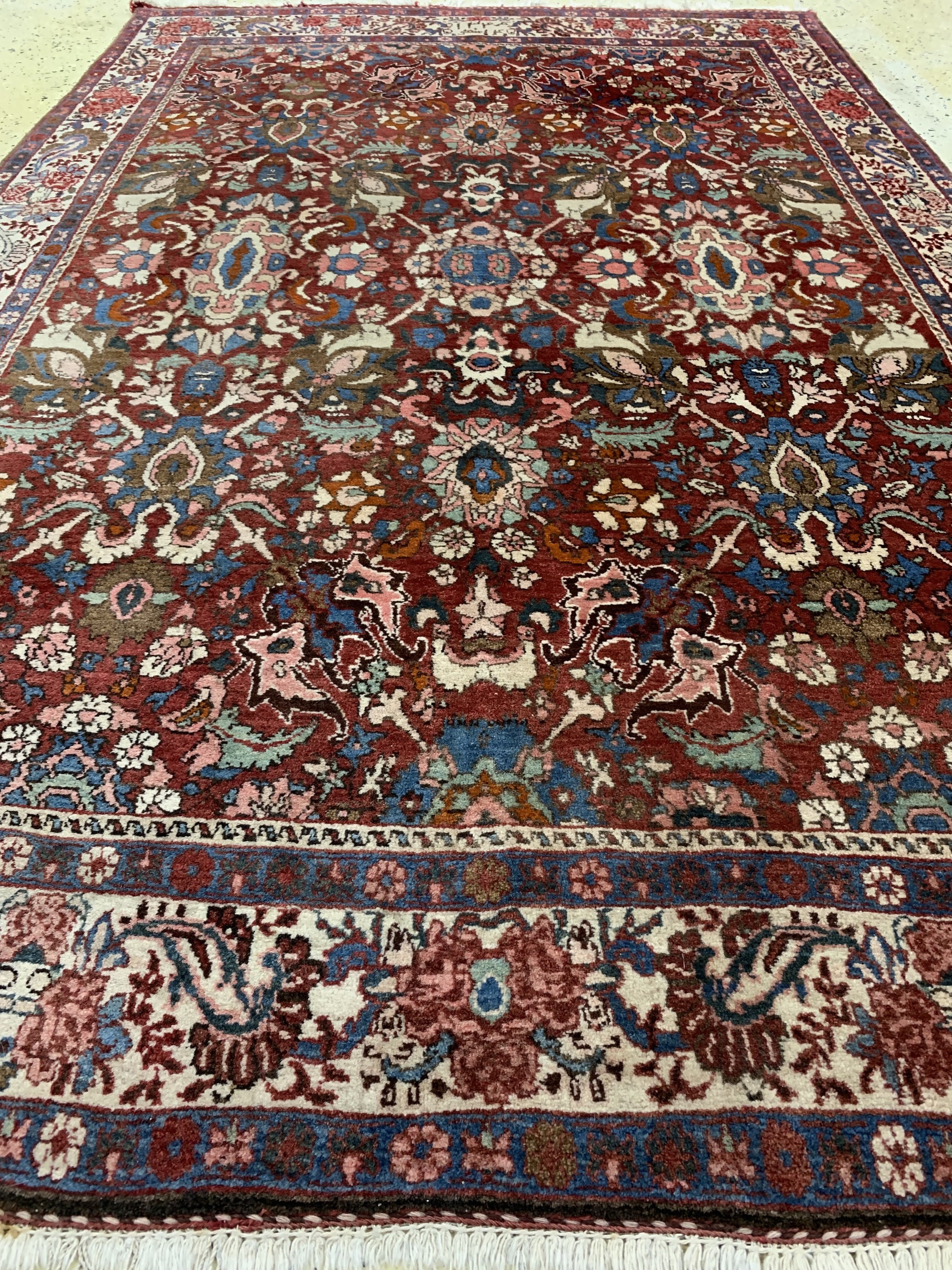 Detail d: Bidjar alt, Persien, datiert 1346(1923), Wolle auf Baumwolle, ca. 219 x 140 cm, EHZ: 2