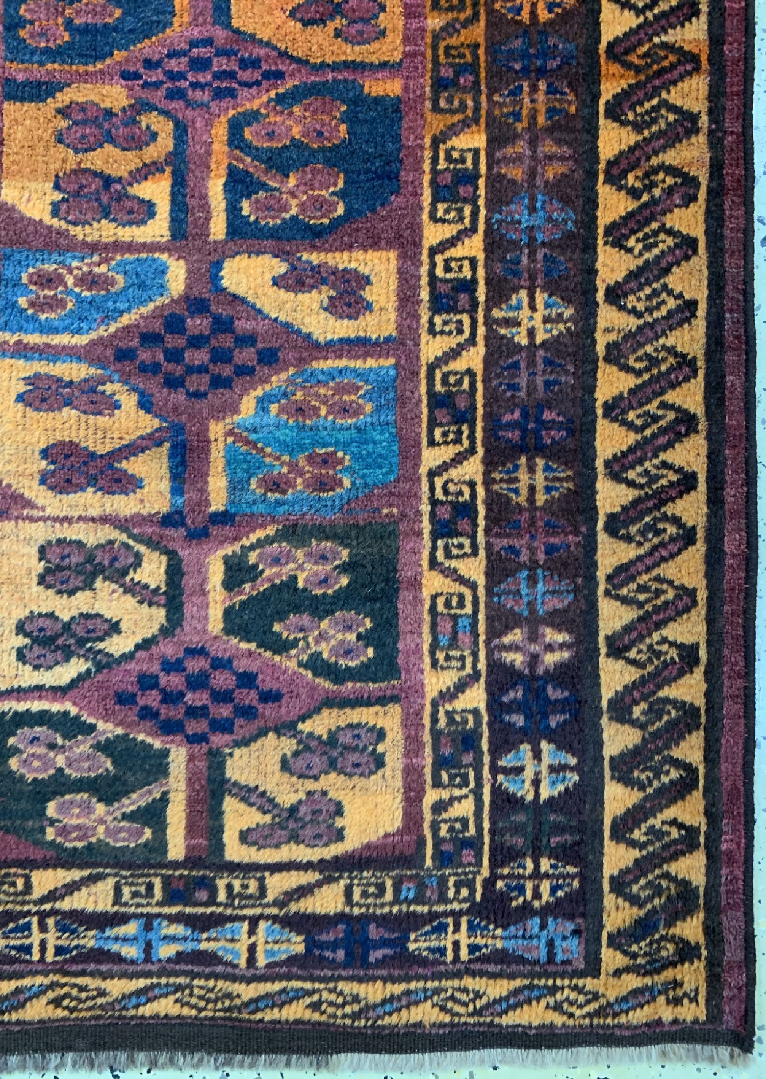 Detail a: Karakalpak antik, Uzbekistan, 19.Jhd, Wolle auf Wolle, ca. 233 x 126 cm, EHZ: 2