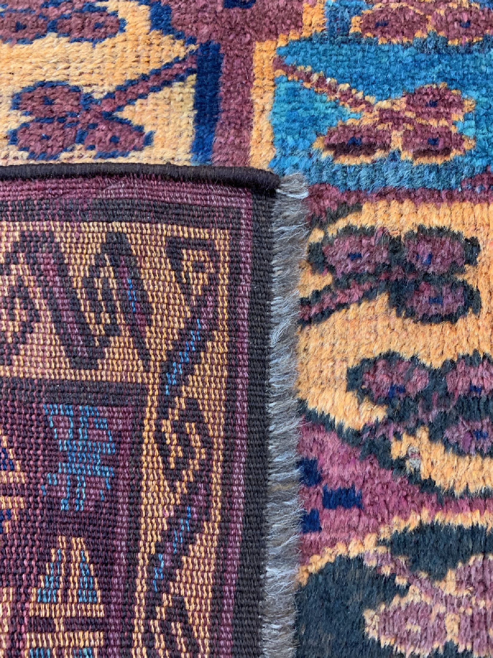 Detail e: Karakalpak antik, Uzbekistan, 19.Jhd, Wolle auf Wolle, ca. 233 x 126 cm, EHZ: 2