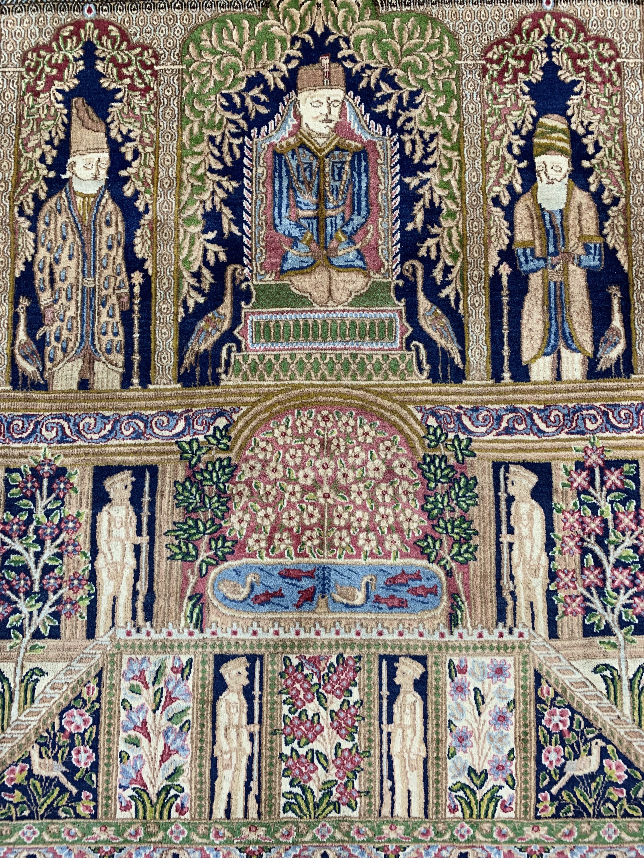 Detail b: Kerman alt signiert, Persien, um 1960, Wolle auf Baumwolle, ca. 235 x 147 cm, EHZ: 2