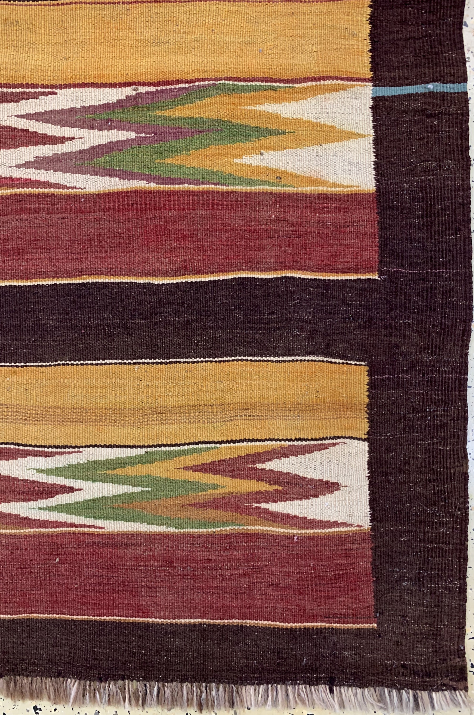 Detail a: Tadjiken Kelim, Tadjikestan, um 1930, Wolleauf Wolle, ca. 186 x 152 cm, EHZ: 2