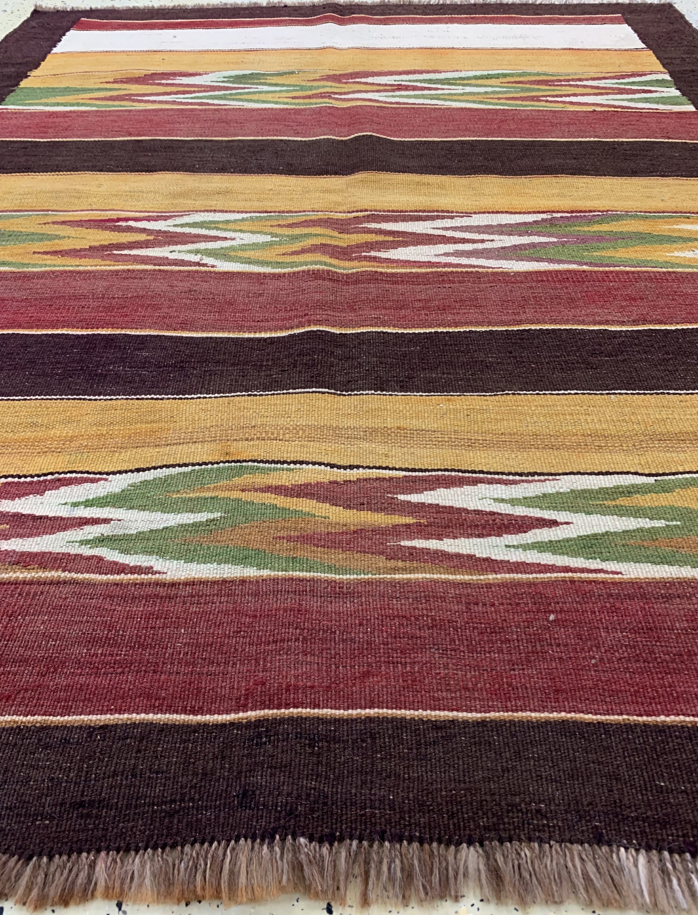 Detail c: Tadjiken Kelim, Tadjikestan, um 1930, Wolleauf Wolle, ca. 186 x 152 cm, EHZ: 2