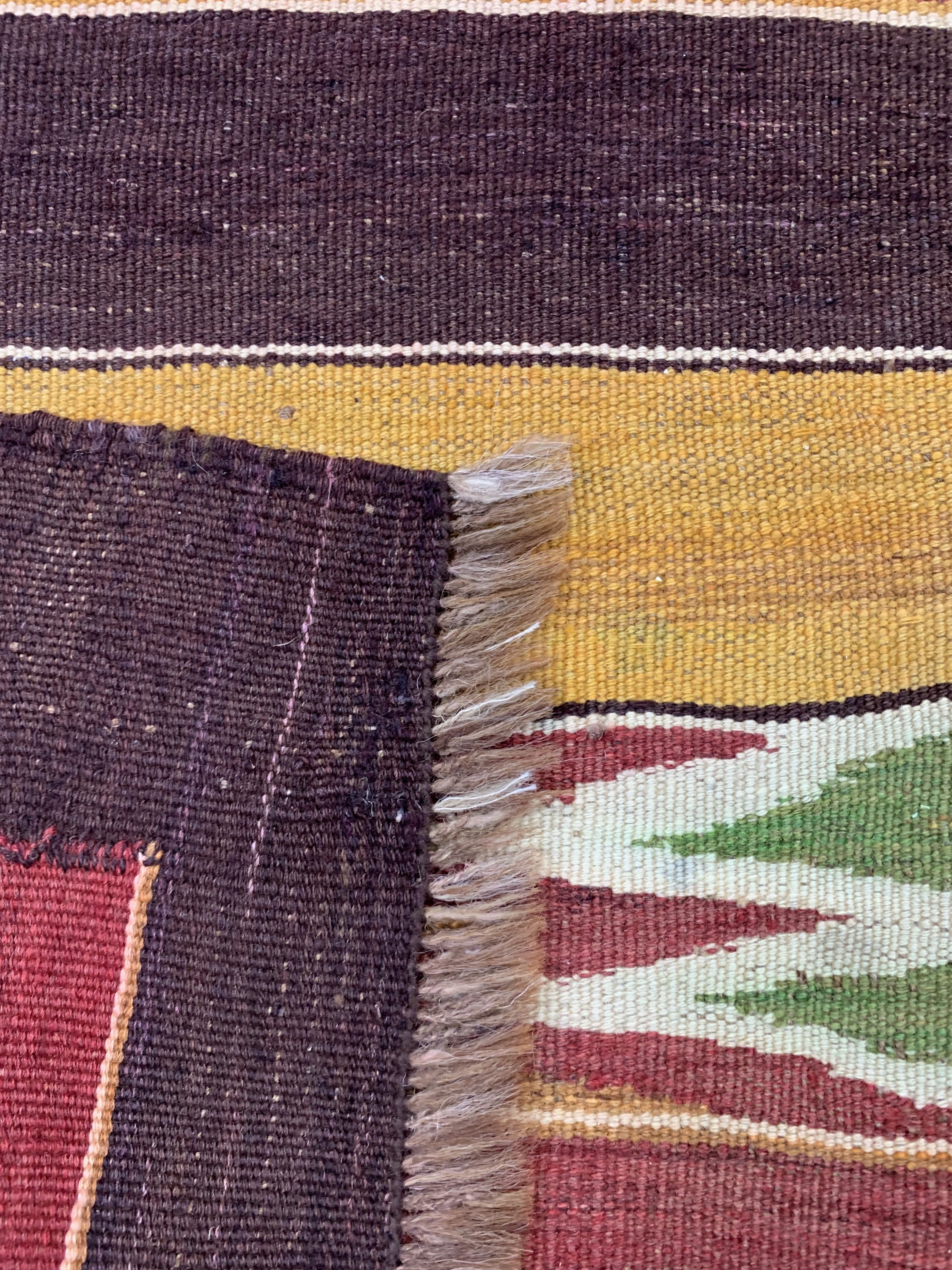 Detail d: Tadjiken Kelim, Tadjikestan, um 1930, Wolleauf Wolle, ca. 186 x 152 cm, EHZ: 2