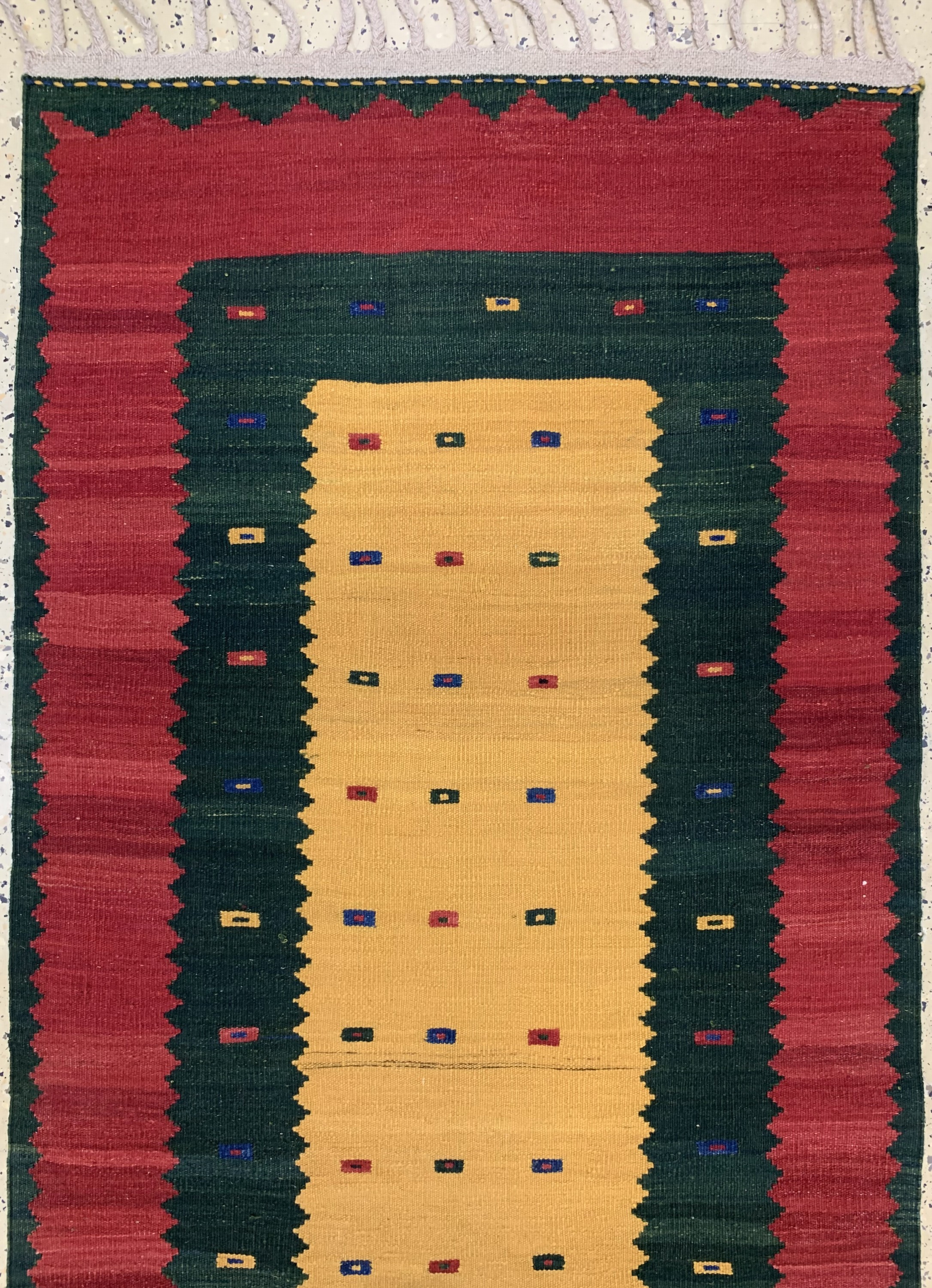 Detail a: Gabbeh Kelim"Galerie", Persien, ca. 50 Jahre, Wolle auf Wolle, ca. 685 x 95 cm, EHZ: 1-2
