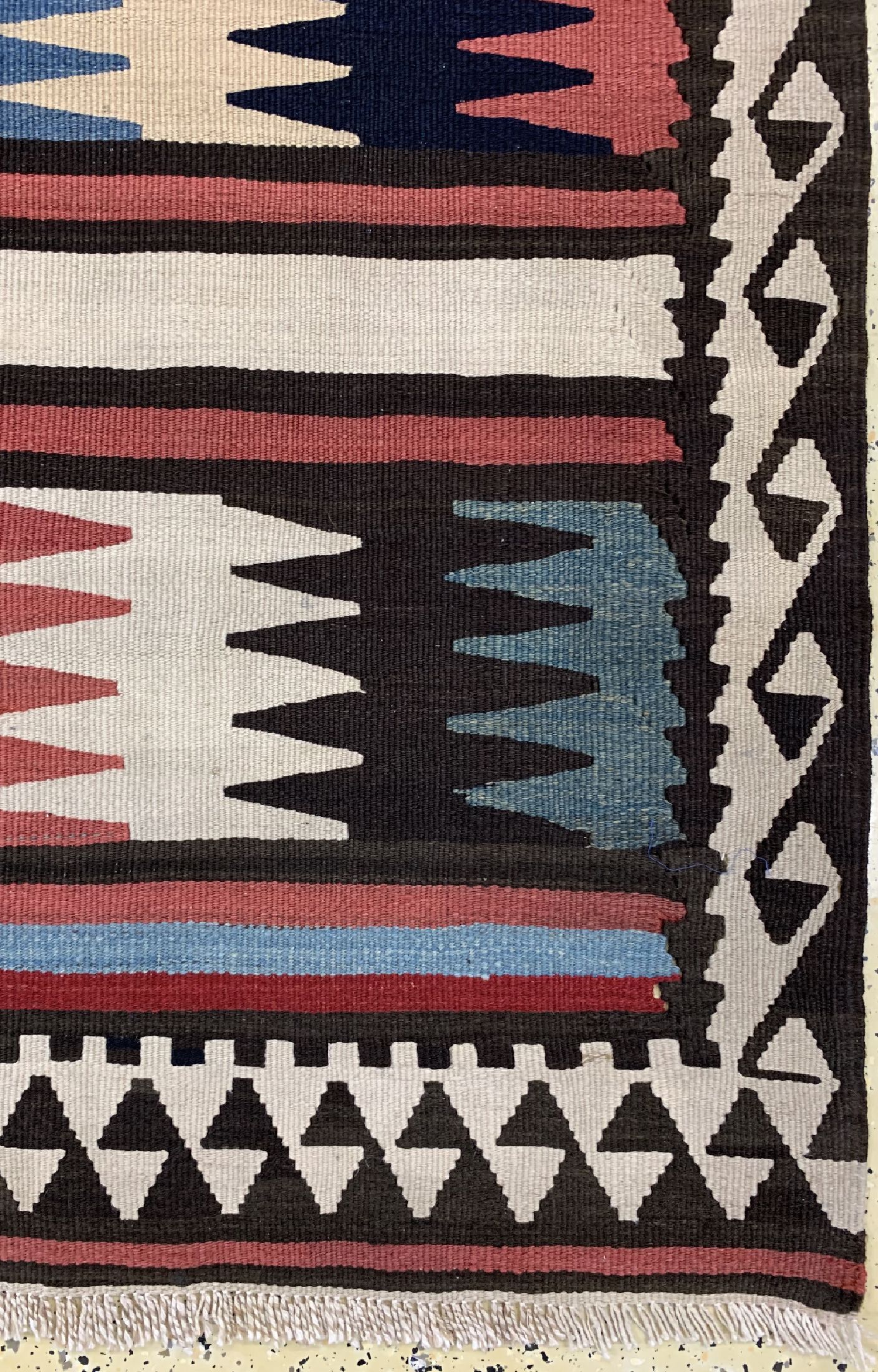 Detail a: Shahsawan Kelim, Persien, ca. um 1900 Jahre, Wolle auf Wolle, ca. 245 x 138 cm, EHZ:2