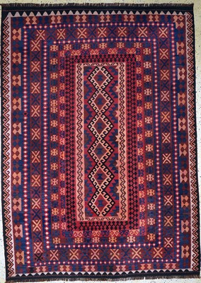 Image 26727185 - Meymaneh Kilim, Afghanistan, approx. 60 years, wool on wool, approx. 280 x 200 cm, condition: 1-2. Rugs, Carpets & Flatweaves