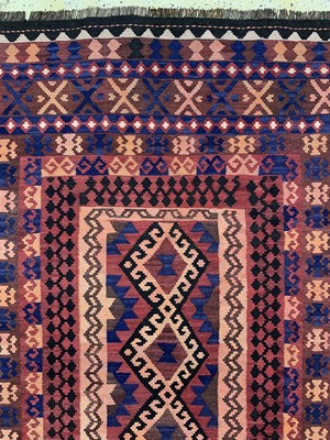 26727185b - Meymaneh Kilim, Afghanistan, approx. 60 years, wool on wool, approx. 280 x 200 cm, condition: 1-2. Rugs, Carpets & Flatweaves