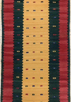 26727188b - Gabbeh Kilim#"Gallery#", Persia, approx. 50 years, wool on wool, approx. 685 x 95 cm, condition: 1-2. Rugs, Carpets & Flatweaves