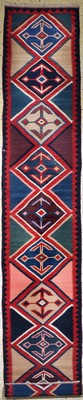 Image 26727189 - Gabbeh Kilim#"Gallery#", Persia, approx. 50 years, wool on wool, approx. 520 x 82 cm, condition: 1-2. Rugs, Carpets & Flatweaves