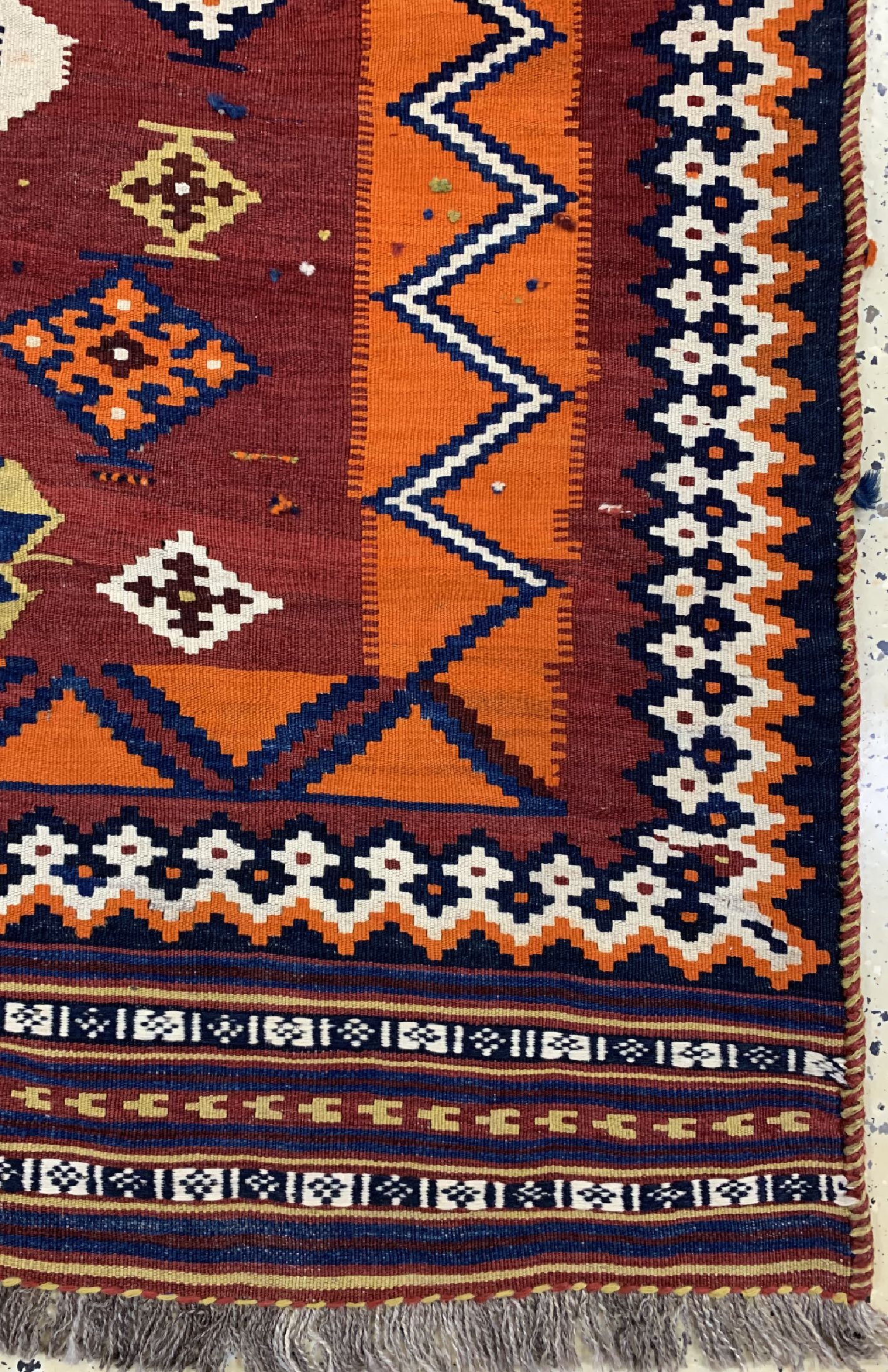 Detail a: Ghaschgai Kelim, Persien, datiert 1344(1921), Wolle auf Wolle, ca. 267 x 154 cm,EHZ: 1-2