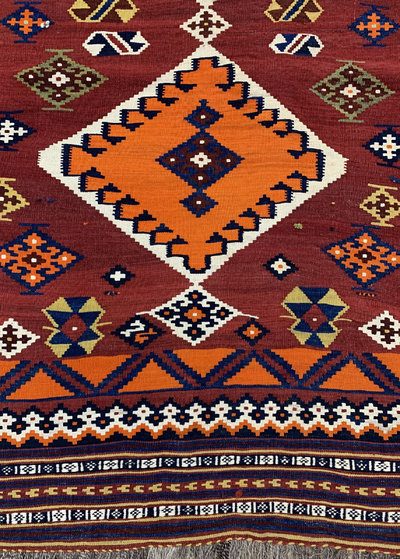 Detail b: Ghaschgai Kelim, Persien, datiert 1344(1921), Wolle auf Wolle, ca. 267 x 154 cm,EHZ: 1-2