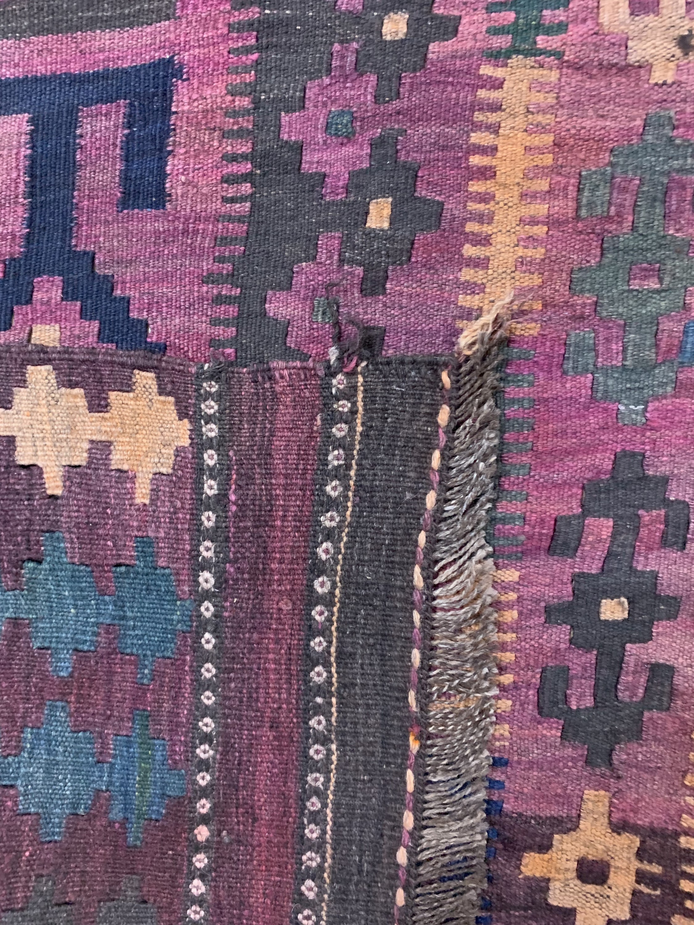 Detail g: Uzbek"Übermaß"Kelim, Afghanistan, um 1930, Wolle auf Wolle, ca. 458 x 315 cm, EHZ: 1-2