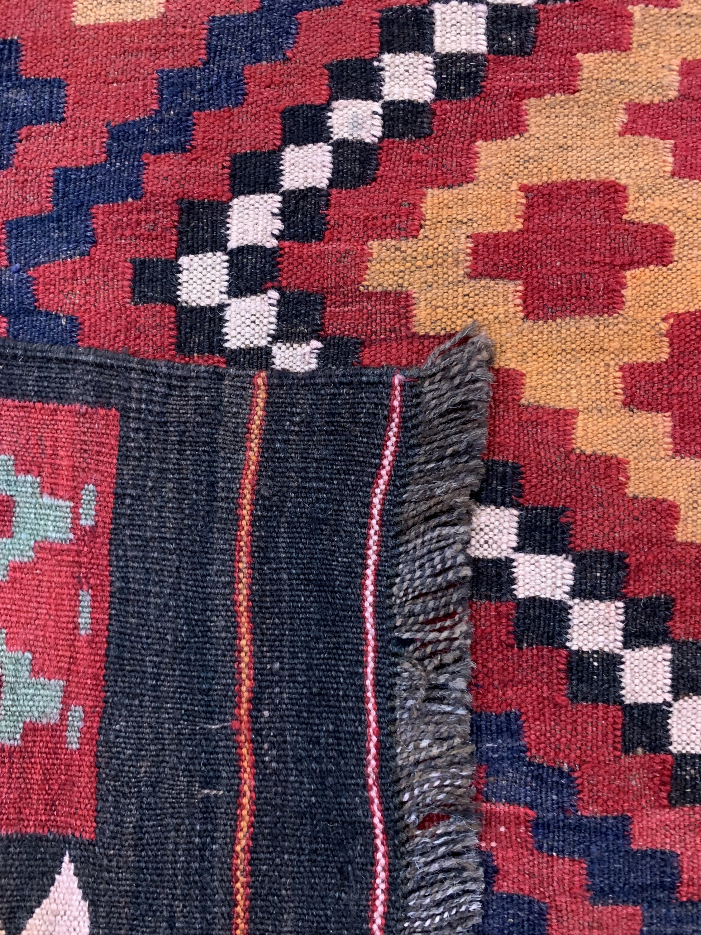 Detail e: Uzbek Kelim, Afghanistan, um 1920, Wolle auf Wolle, ca. 358 x 200 cm, EHZ: 1-2