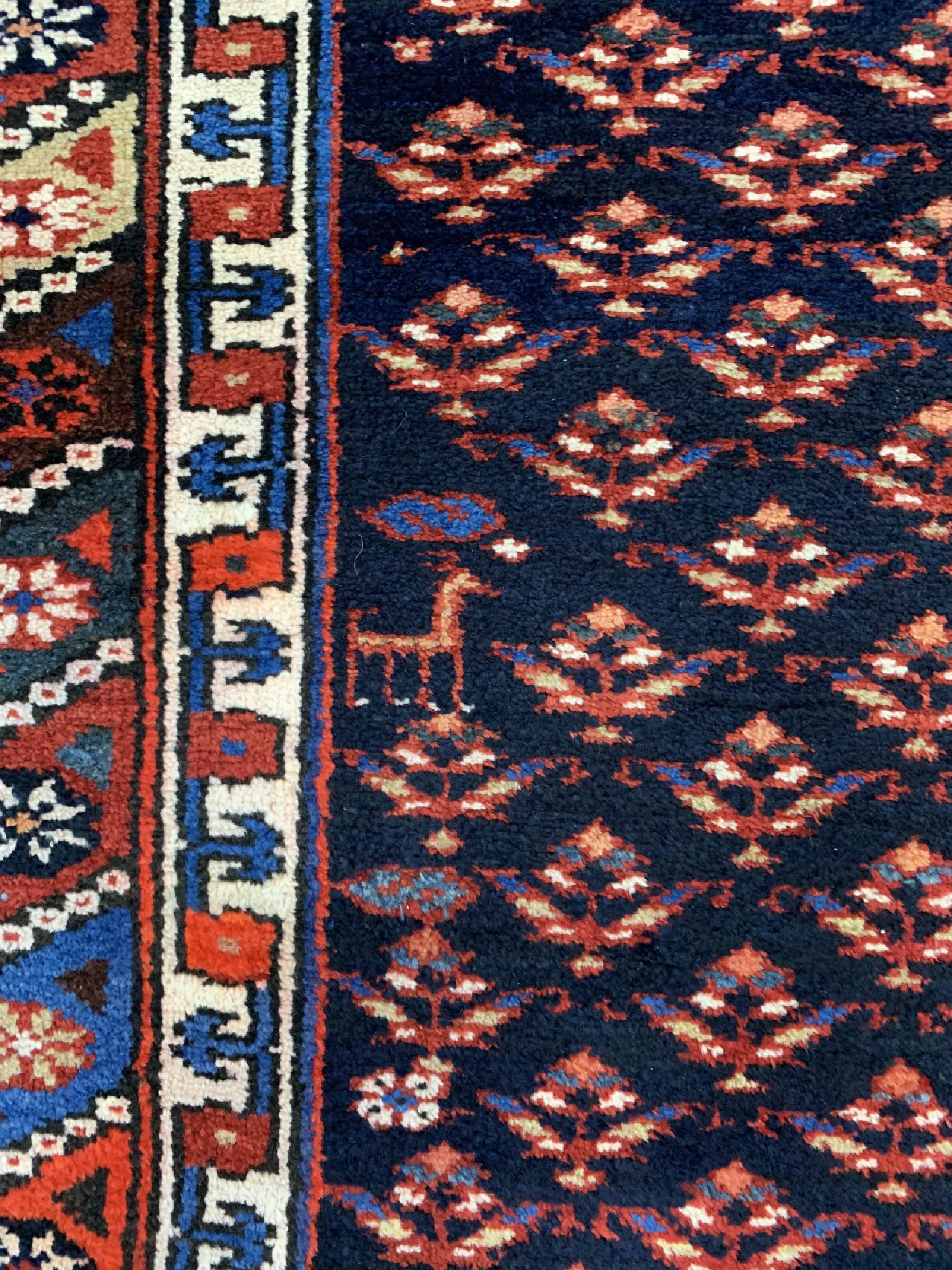 Detail c: Antiker Shahsawan (Region Weramin), Persien, um 1900, Wolle auf Wolle, ca. 280 x 150 cm, EHZ: 1-2