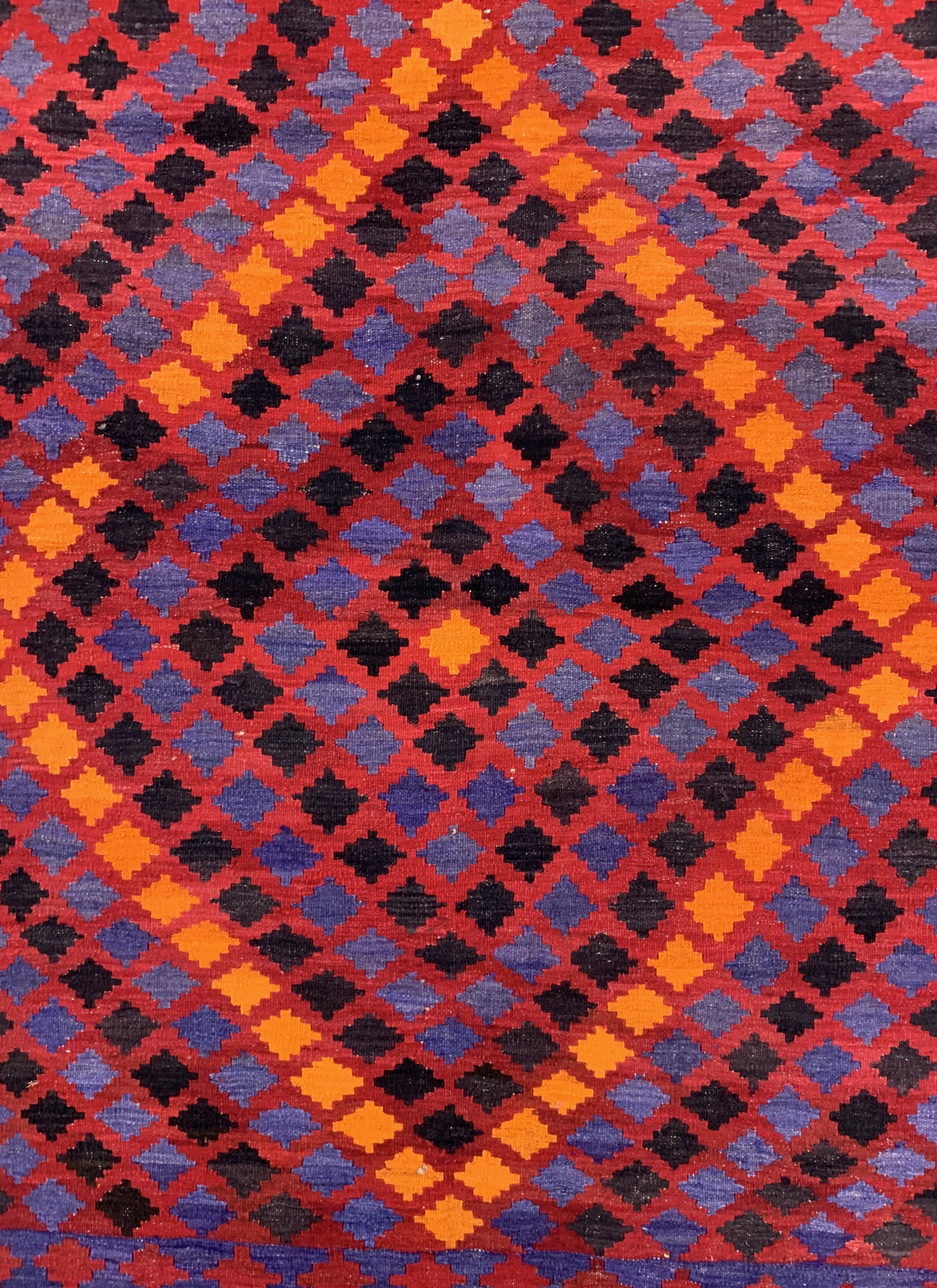 Detail b: Maymaneh Kelim, Afghanistan, um 1960, Wolleauf Wolle, ca. 398 x 300 cm, EHZ: 1-2