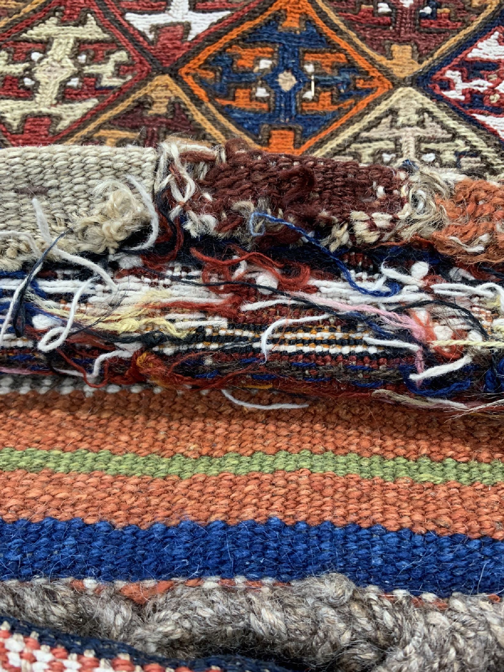 Detail d: Shahsawan Doppeltasche, Persien, um 1900, Wolle auf Wolle, ca. 144 x 73 cm, EHZ: 1-2