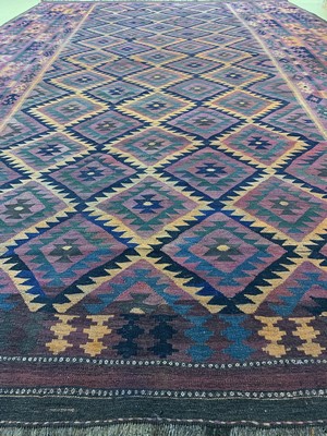 26727203f - Uzbek#"Oversized#"Kilim, Afghanistan, around 1930, wool on wool, approx. 458 x 315 cm, condition: 1-2. Rugs, Carpets & Flatweaves