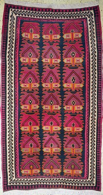 Image 26727205 - Malayer Kilim, Persia, approx. 60 years, wool on cotton, approx. 283 x 162 cm, condition: 1 -2. Rugs, Carpets & Flatweaves