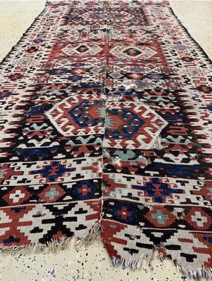 26727209d - Antique Anatol Kilim, Turkey, 19th century, wool on wool, approx. 280 x 130 cm, condition: 4. Rugs, Carpets & Flatweaves