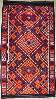 Image 26727211 - Uzbek Kilim, Afghanistan, around 1920, wool on wool, approx. 358 x 200 cm, condition: 1-2. Rugs, Carpets & Flatweaves