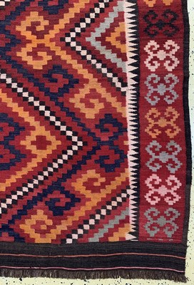 26727211a - Uzbek Kilim, Afghanistan, around 1920, wool on wool, approx. 358 x 200 cm, condition: 1-2. Rugs, Carpets & Flatweaves