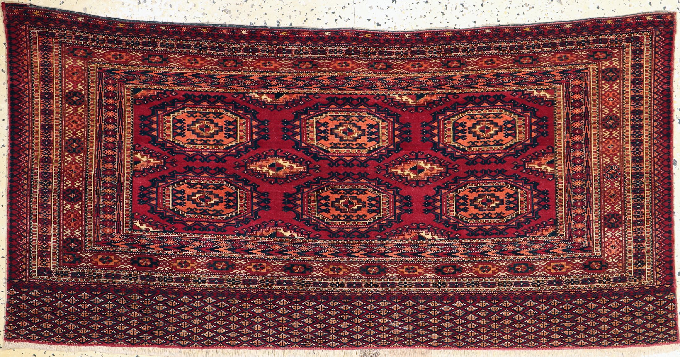 Saryk Tschowal antik, Turkmenistan, um 1900, Wolle auf Wolle, ca. 154 x 76 cm, EHZ: 2