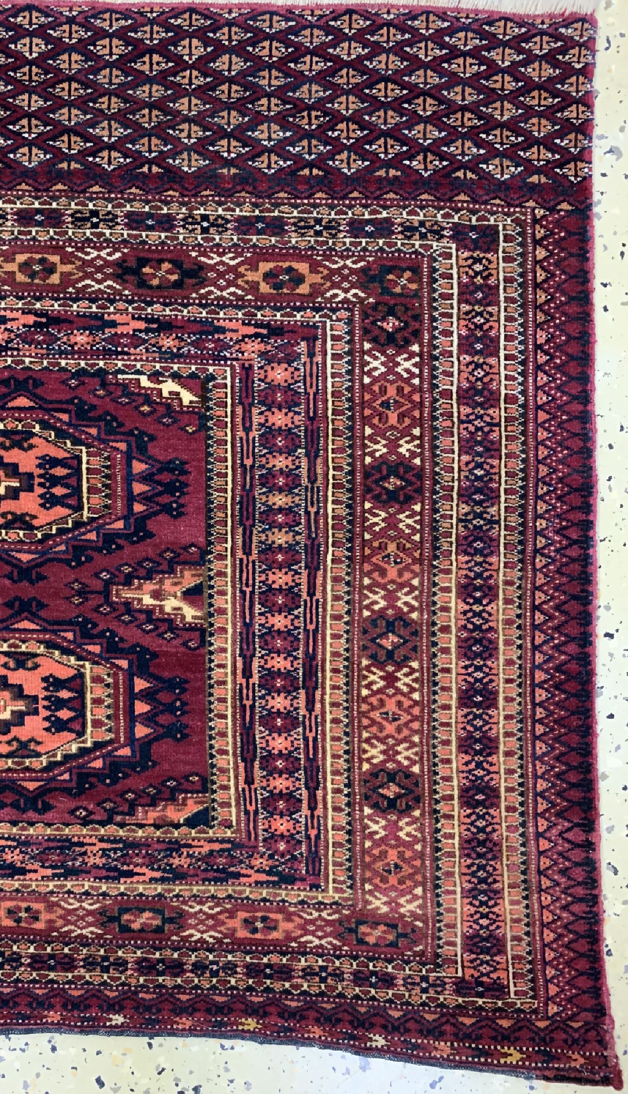 Detail a: Saryk Tschowal antik, Turkmenistan, um 1900, Wolle auf Wolle, ca. 154 x 76 cm, EHZ: 2