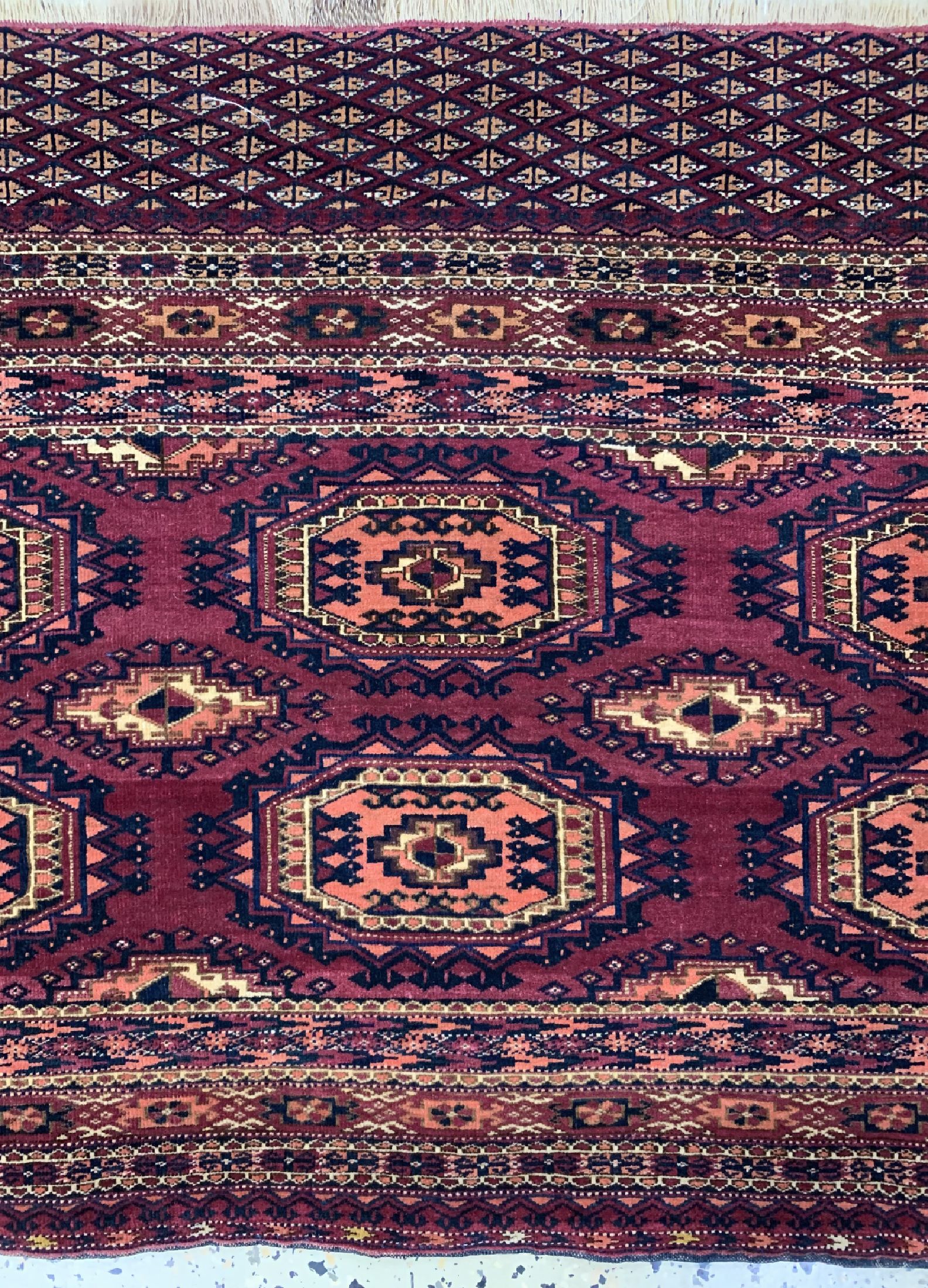 Detail b: Saryk Tschowal antik, Turkmenistan, um 1900, Wolle auf Wolle, ca. 154 x 76 cm, EHZ: 2