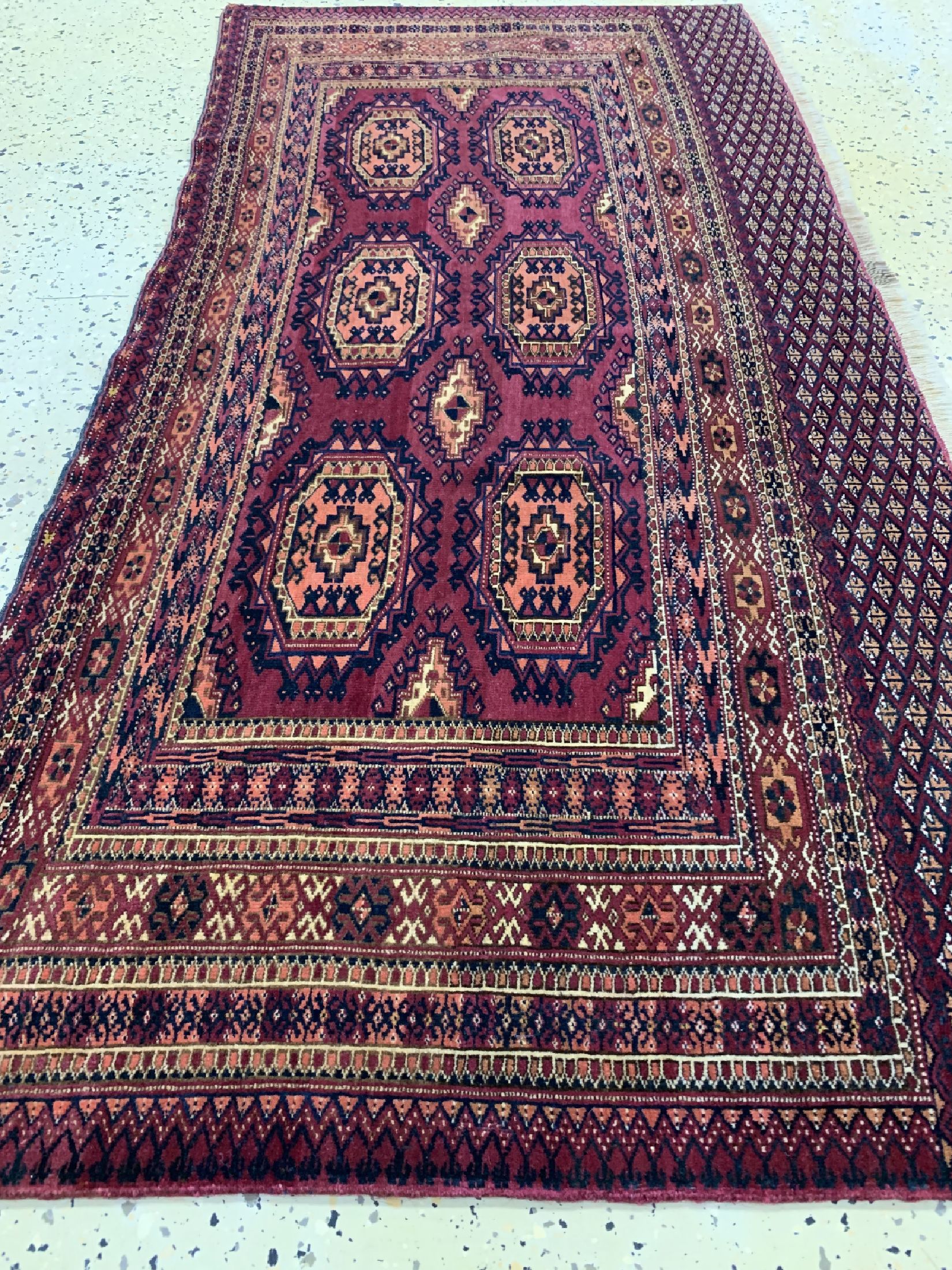 Detail d: Saryk Tschowal antik, Turkmenistan, um 1900, Wolle auf Wolle, ca. 154 x 76 cm, EHZ: 2