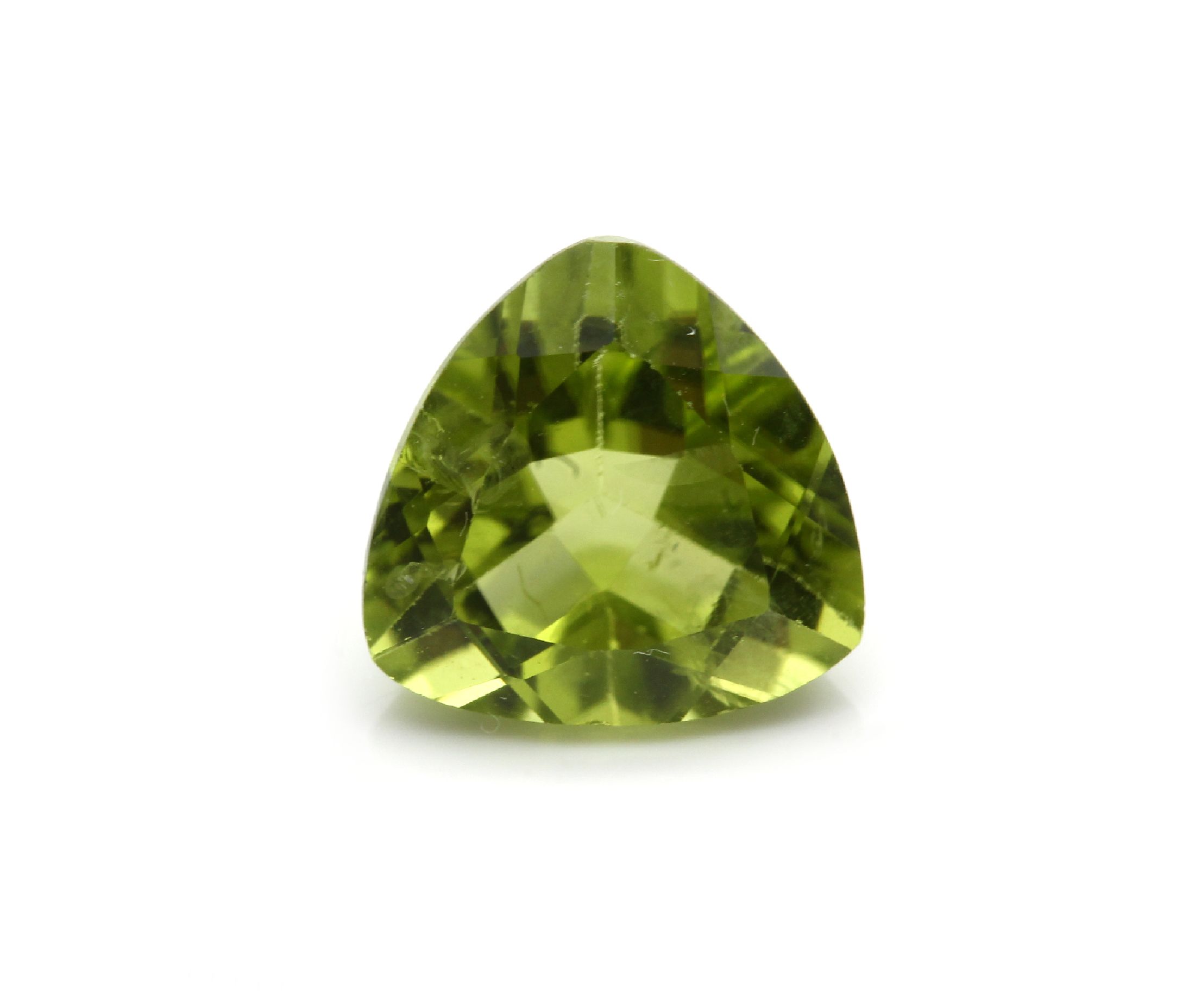 Detail a: Lot 4 lose Peridots, ca. 11.29 ct, facett. Triangeln