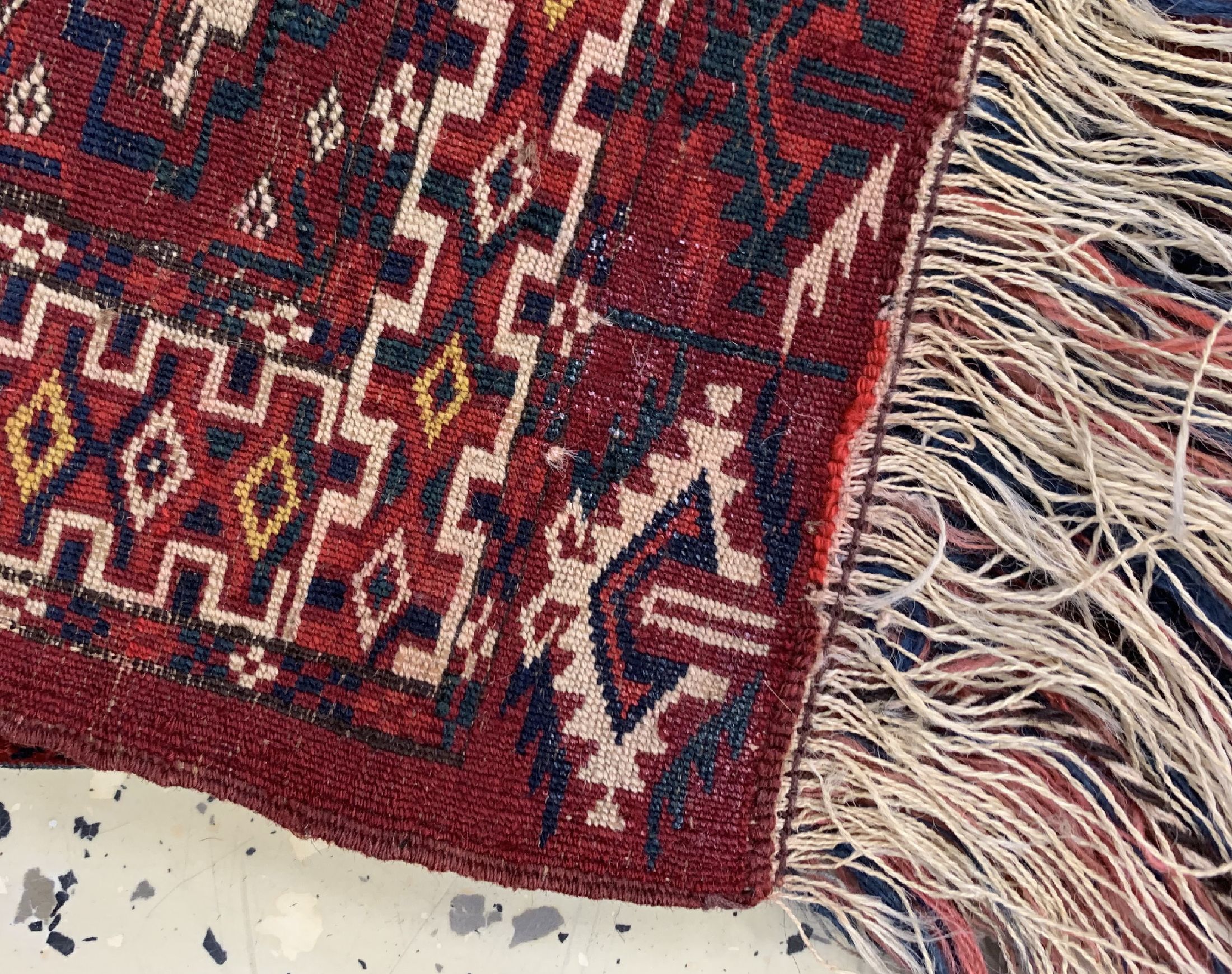 Detail h: Konvolut 4 Torba antik, Turkmenistan, um 1900, Wolle auf Wolle, ca. 117 x 30 cm, EHZ: 3-4