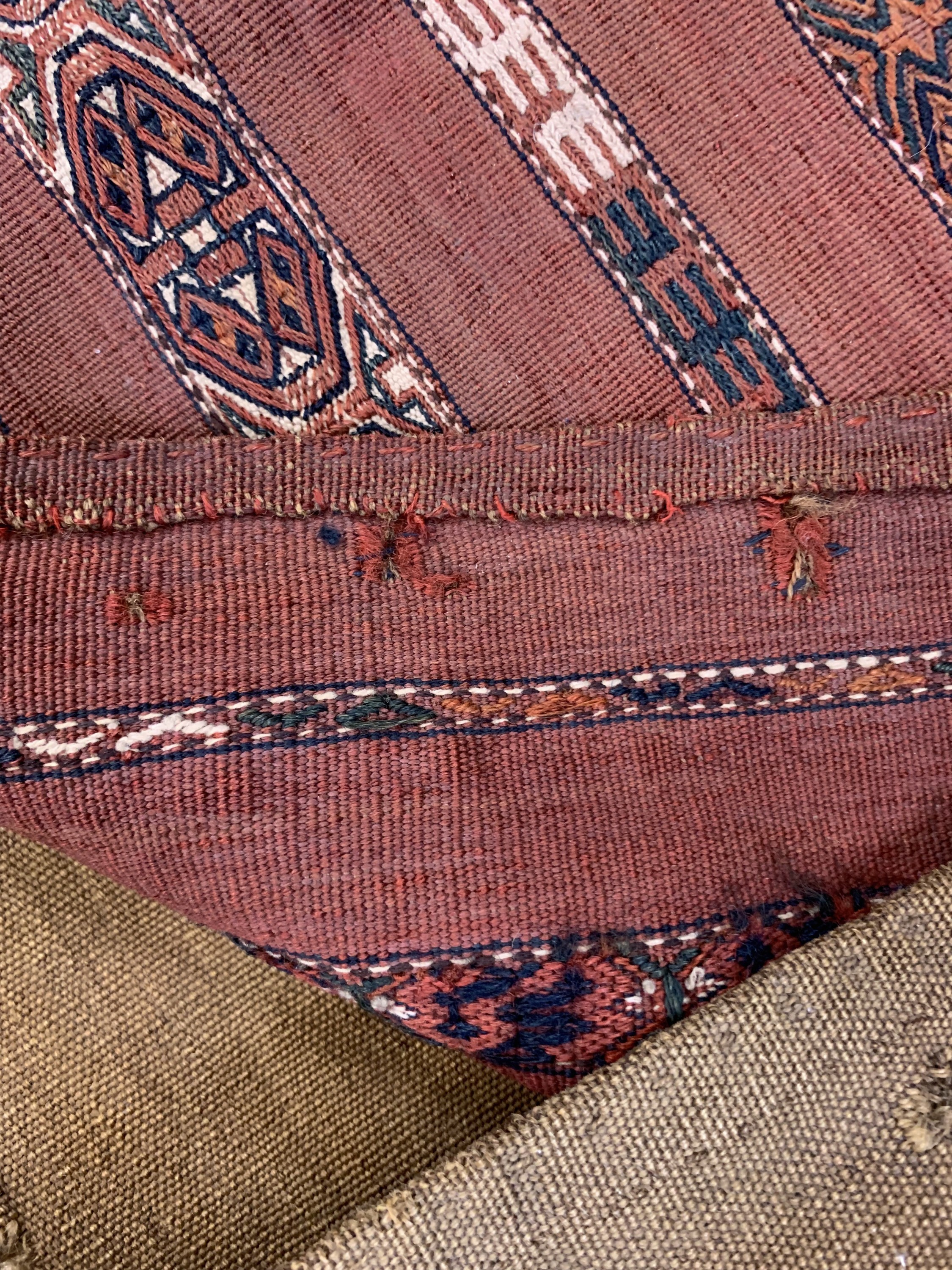 Detail b: Konvolut 3 Yomud Djowal, Turkmenistan, um 1920, Wolle auf Wolle, ca. 120 x 80 cm, EHZ: 3